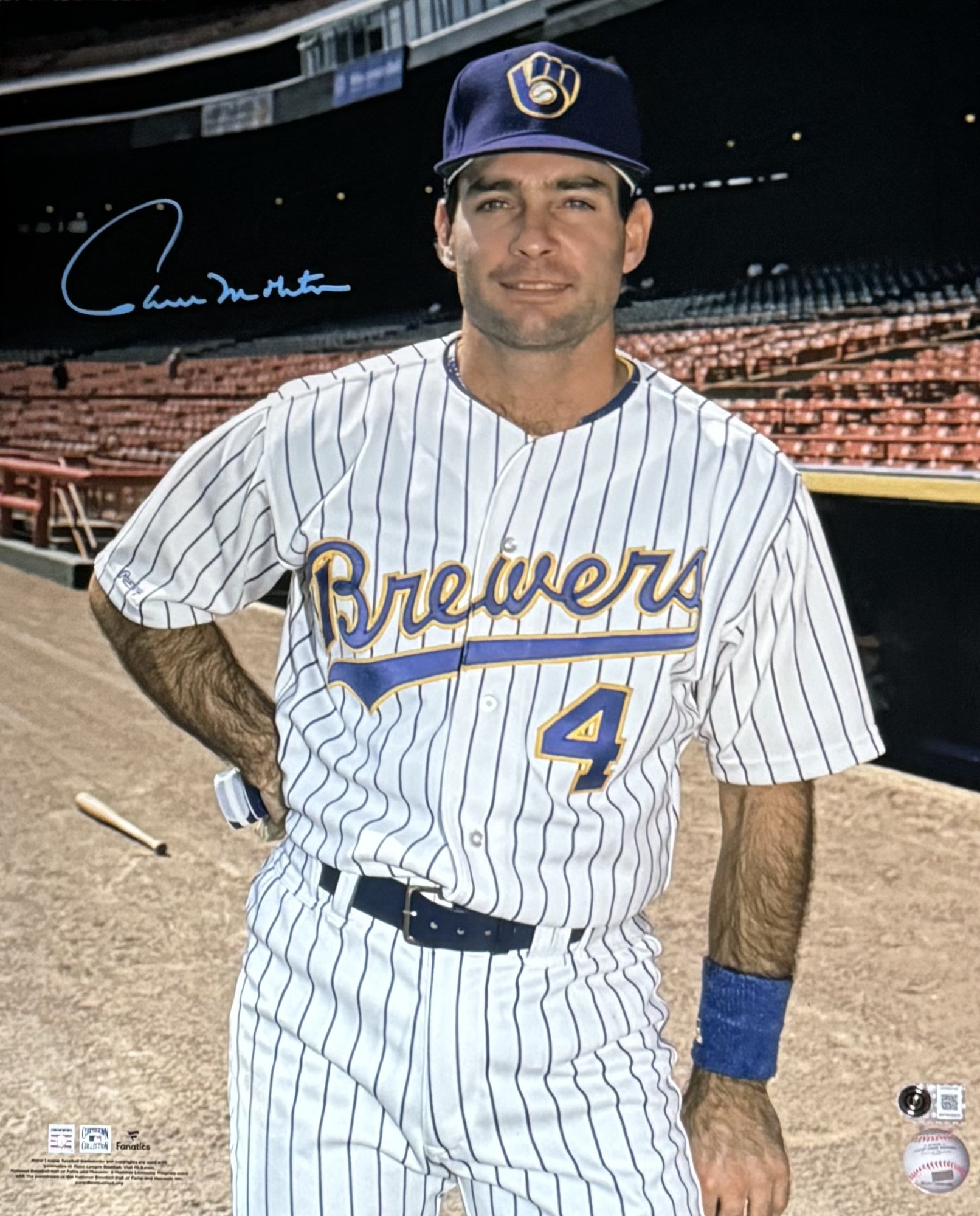 PAUL MOLITOR SIGNED 16X20 BREWERS PHOTO #15 - BAS