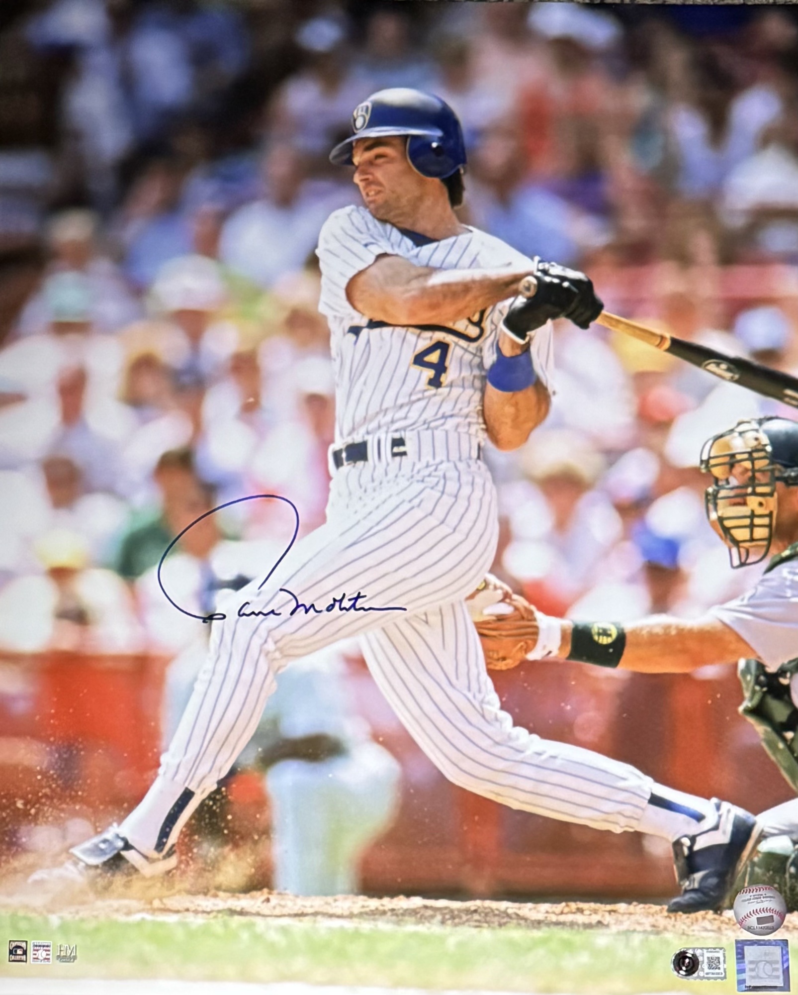 PAUL MOLITOR SIGNED BREWERS 16X20 PHOTO #6 - BAS