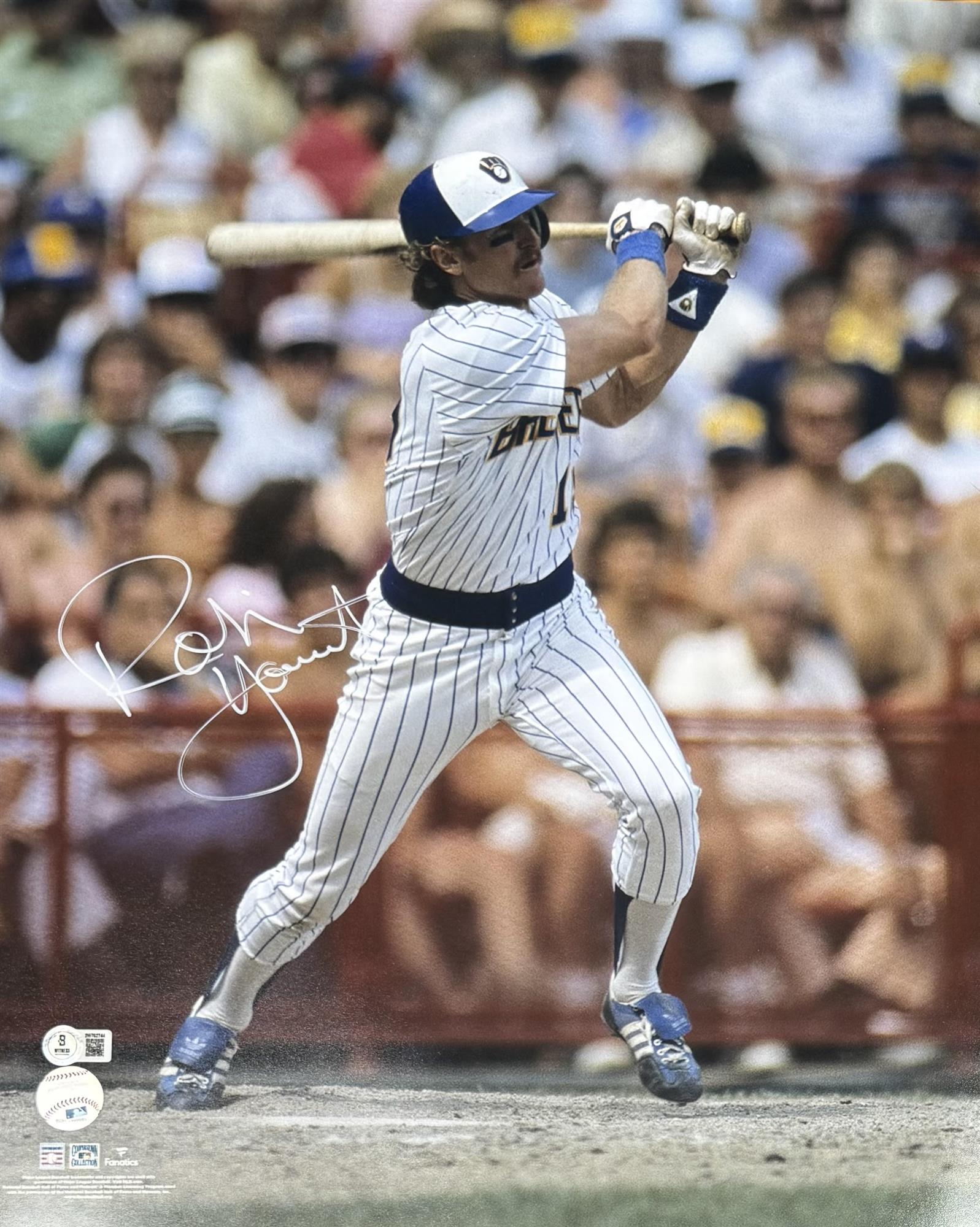 ROBIN YOUNT SIGNED 16X20 BREWERS PHOTO #14 - BAS
