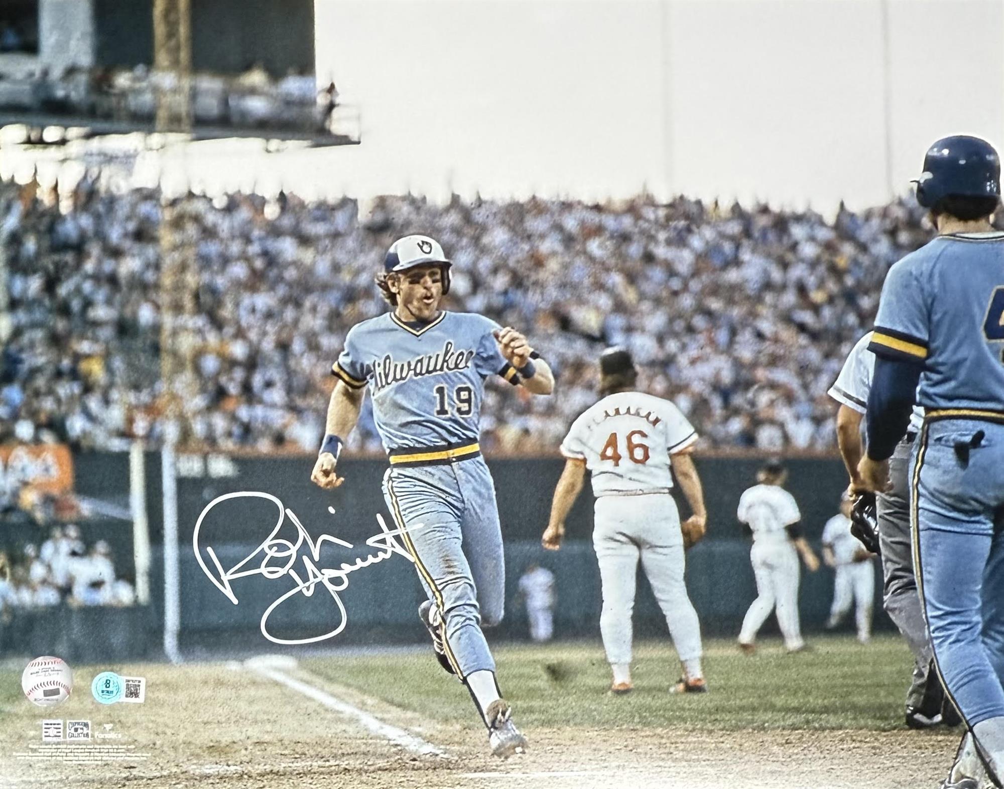 ROBIN YOUNT SIGNED 16X20 BREWERS PHOTO #6 - BAS