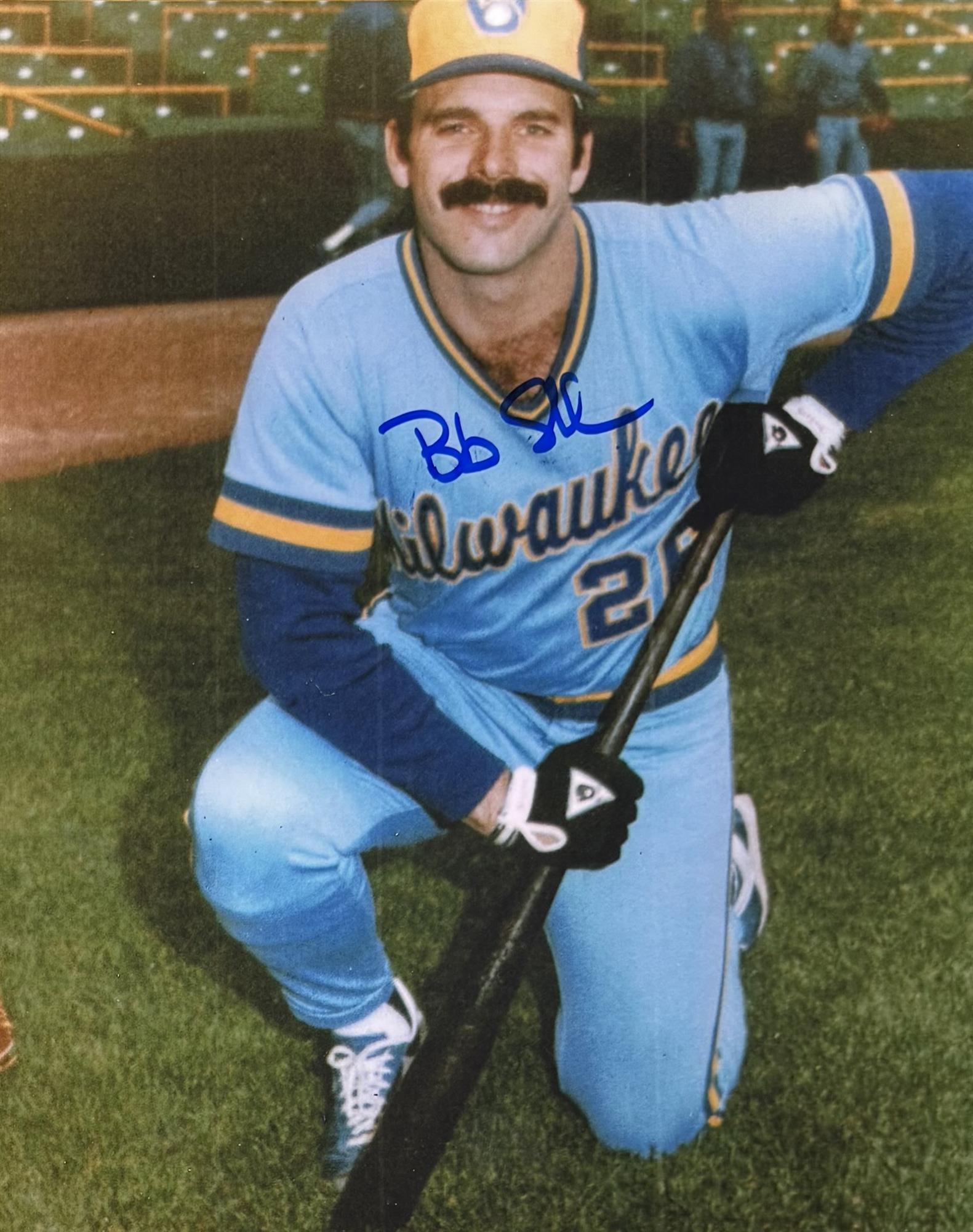 BOB SKUBE SIGNED 8X10 BREWERS PHOTO #1