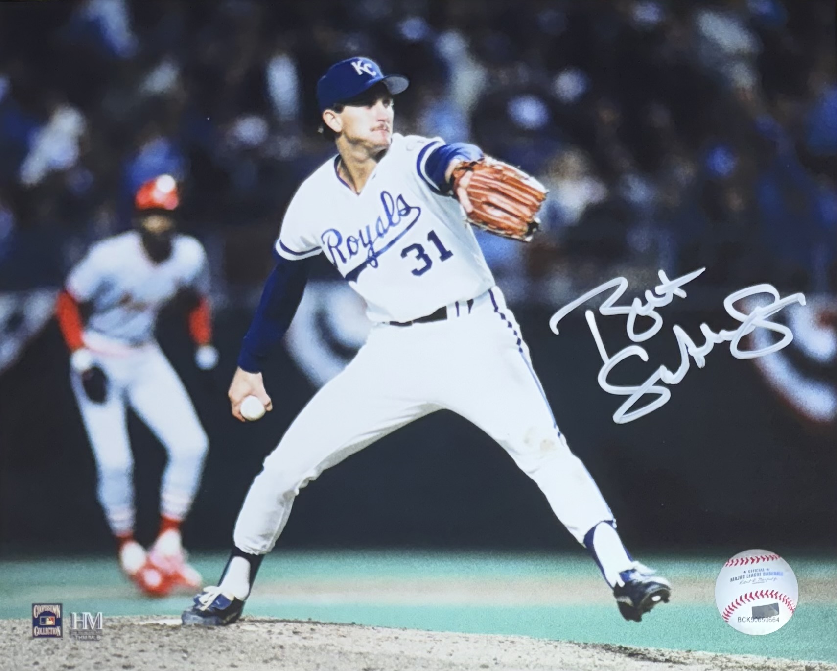 BRET SABERHAGEN SIGNED ROYALS 8X10 PHOTO #1