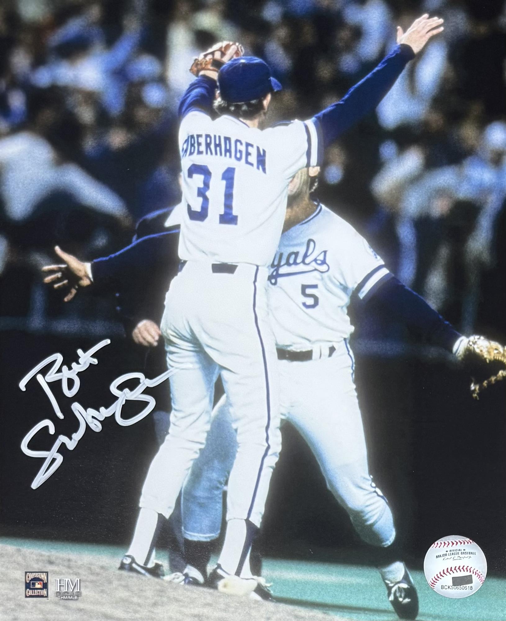 BRET SABERHAGEN SIGNED ROYALS 8X10 PHOTO #2
