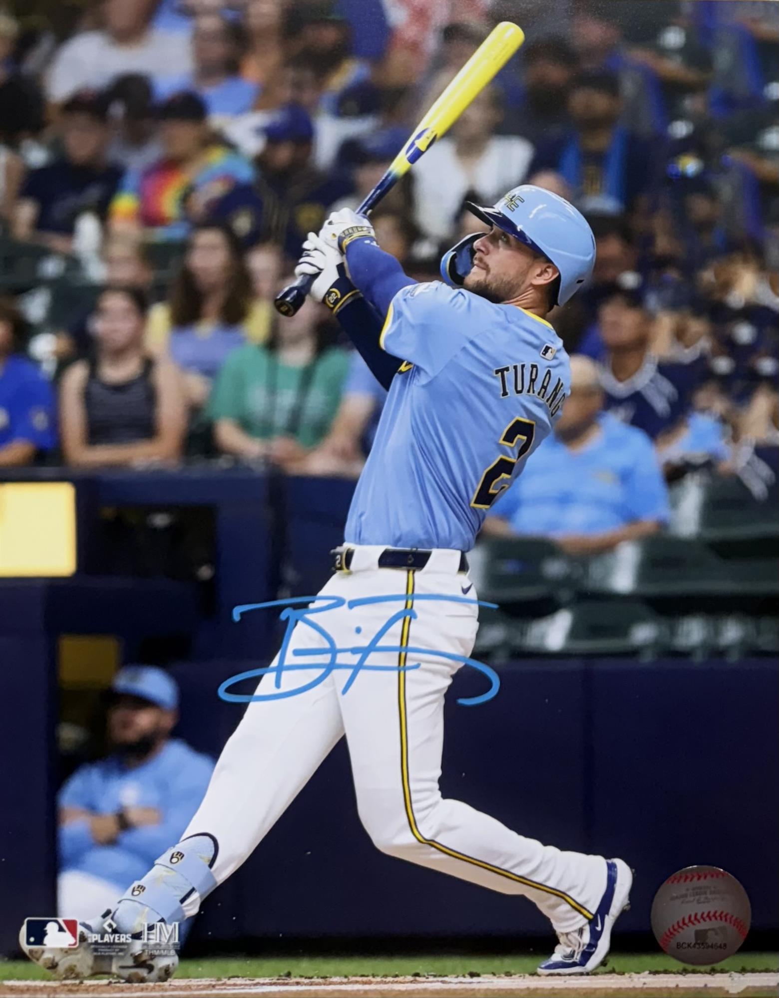 BRICE TURANG SIGNED 8X10 PHOTO #10 - MILWAUKEE BREWERS
