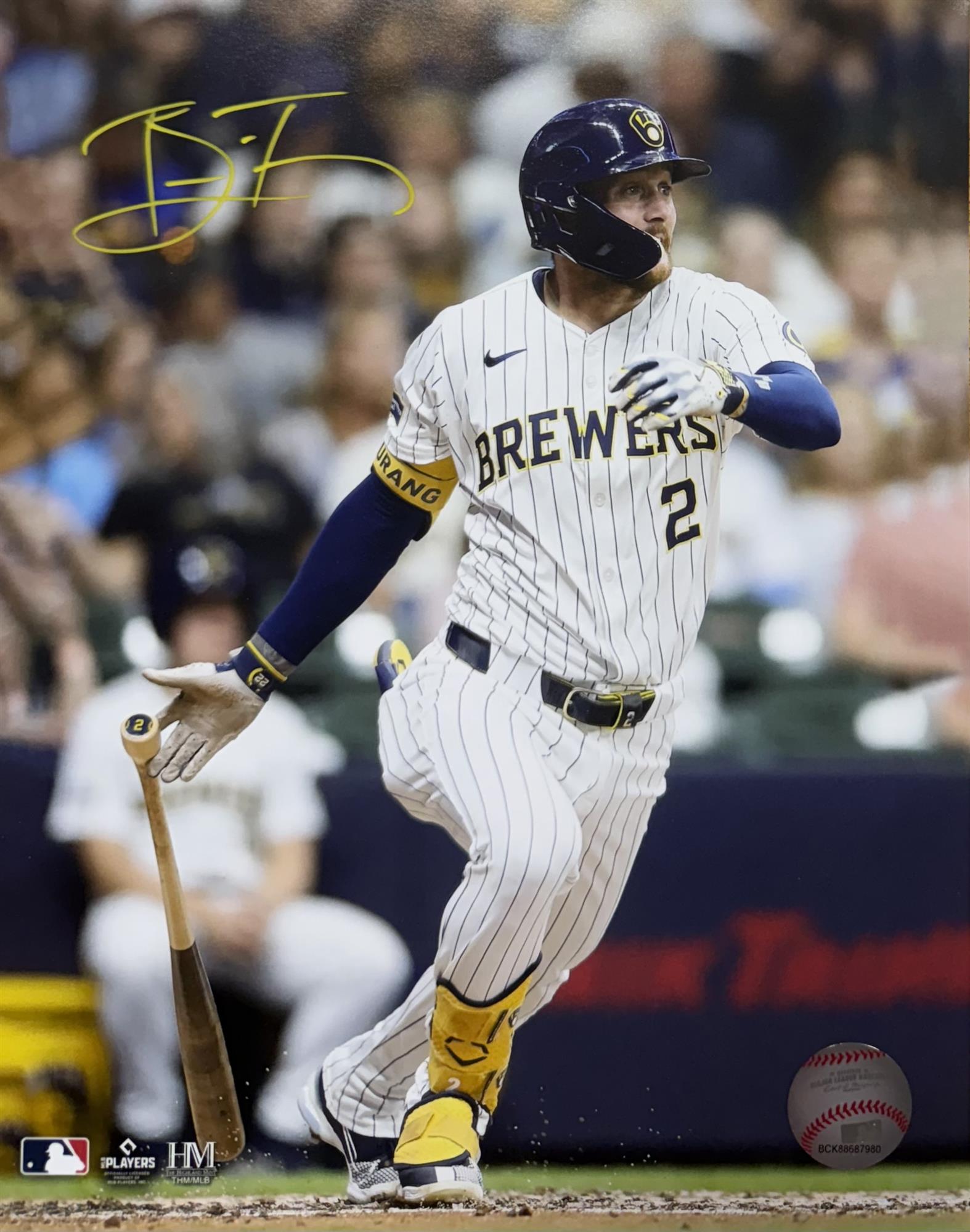 BRICE TURANG SIGNED BREWERS 8X10 PHOTO #8