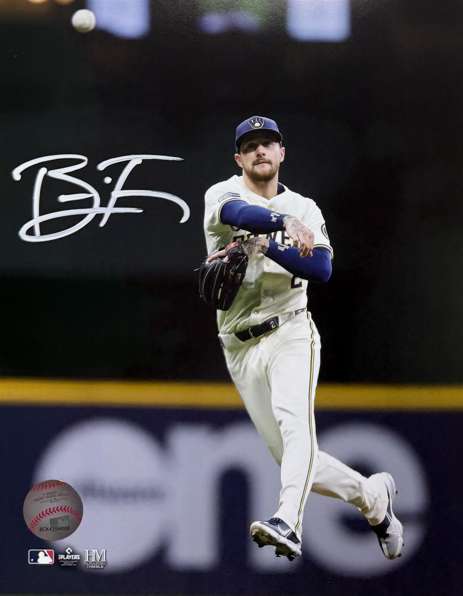 BRICE TURANG SIGNED BREWERS 8X10 PHOTO #9