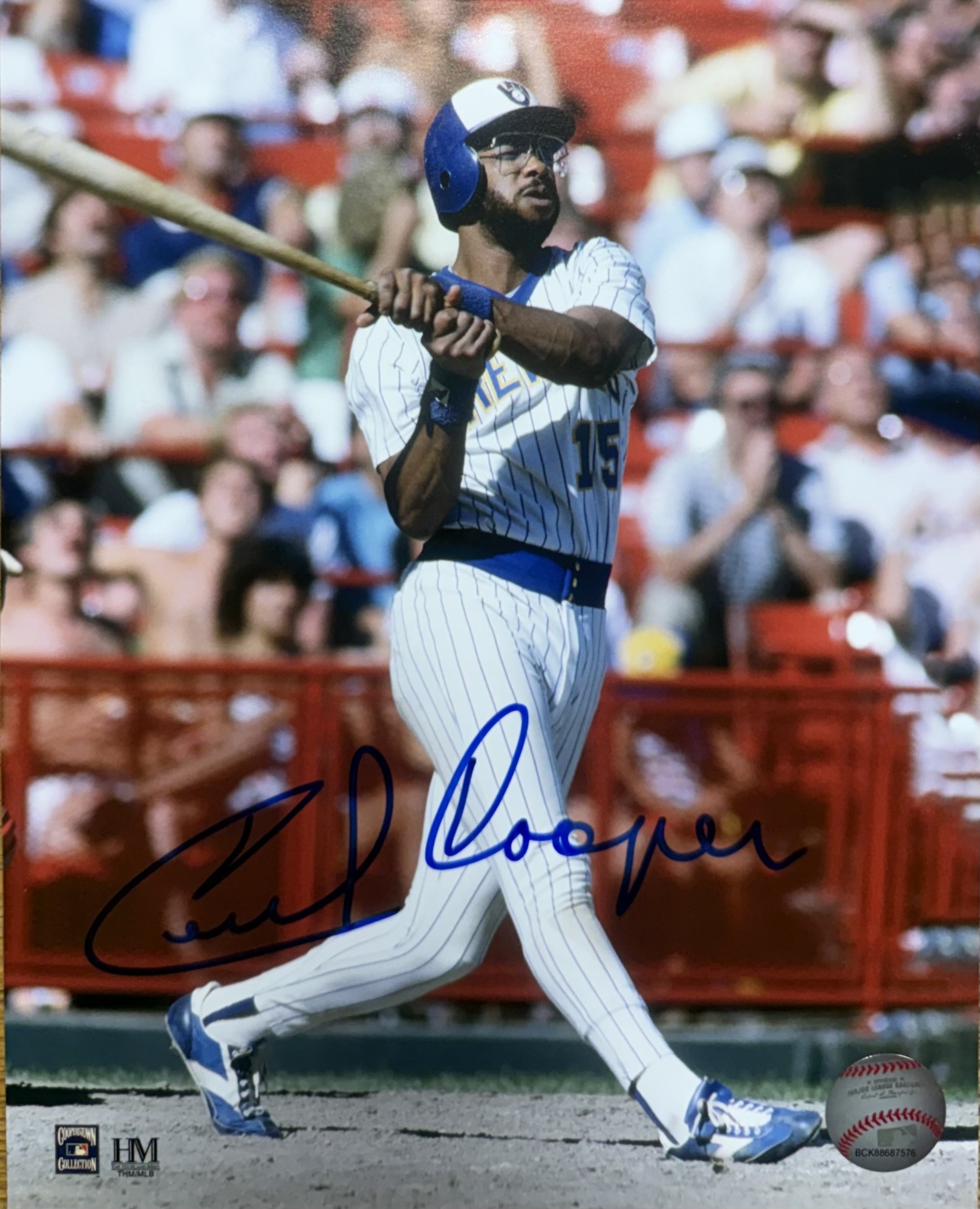 CECIL COOPER SIGNED 8X10 BREWERS PHOTO #7