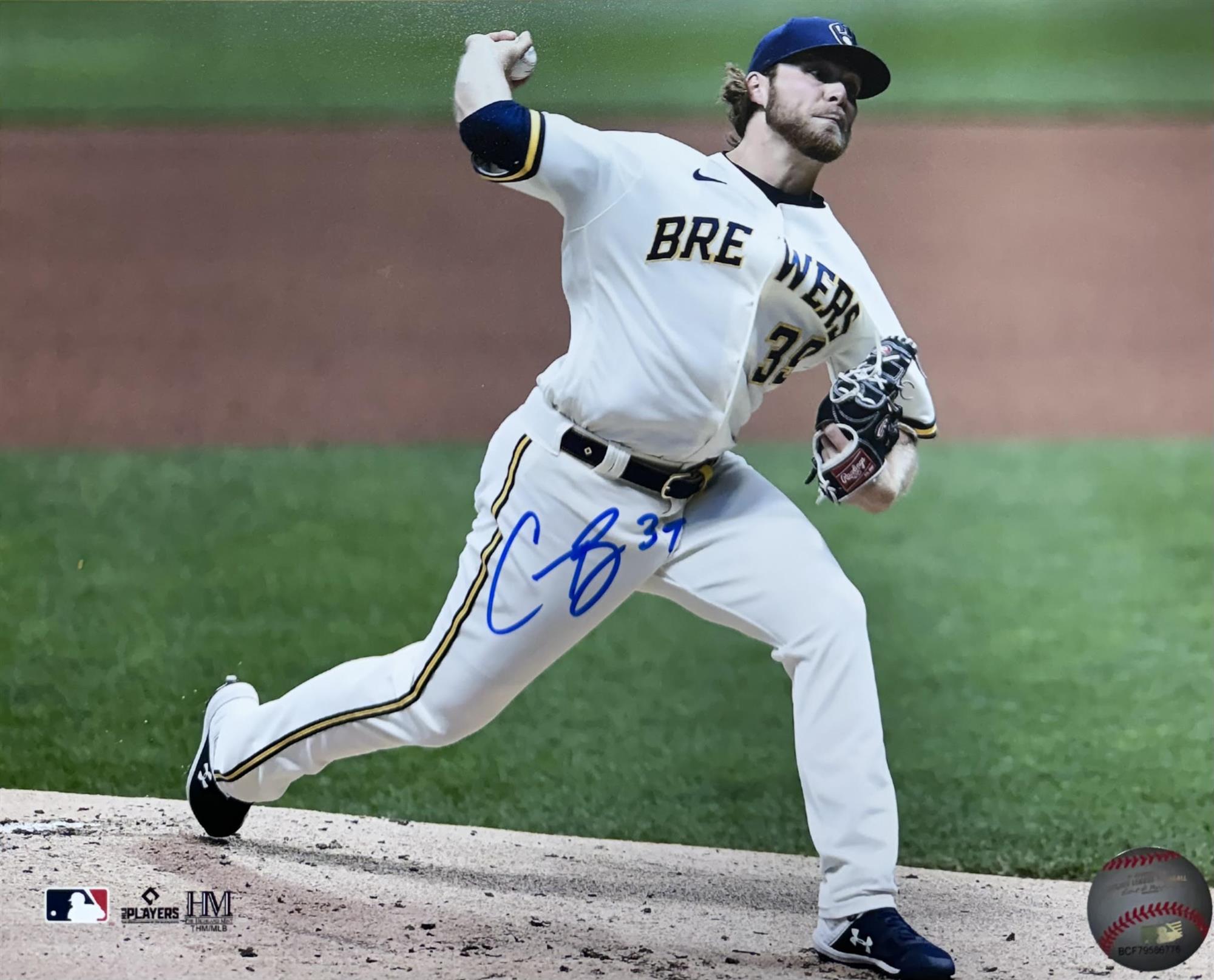 CORBIN BURNES SIGNED 8X10 BREWERS PHOTO #11