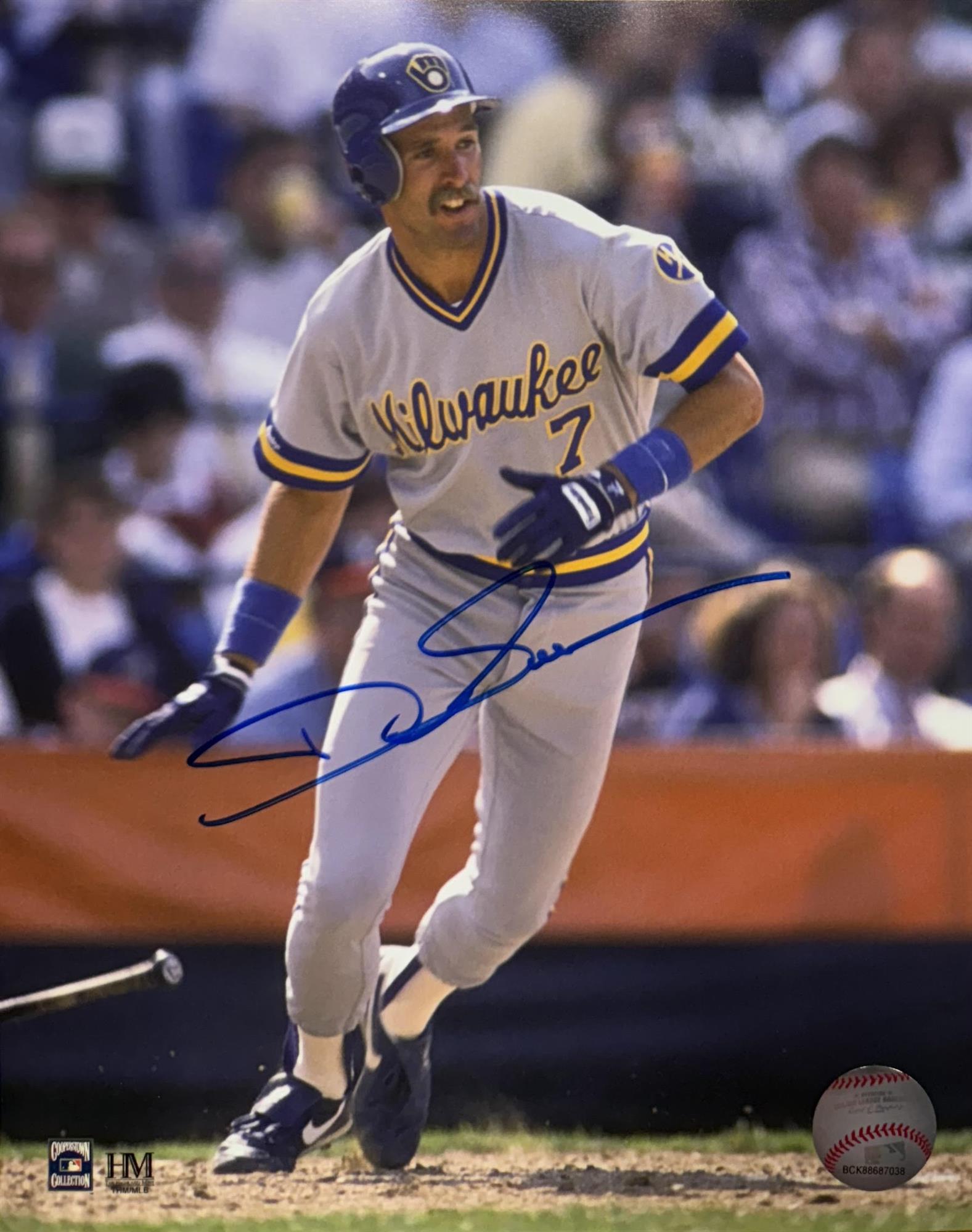 DALE SVEUM SIGNED 8X10 BREWERS PHOTO #1