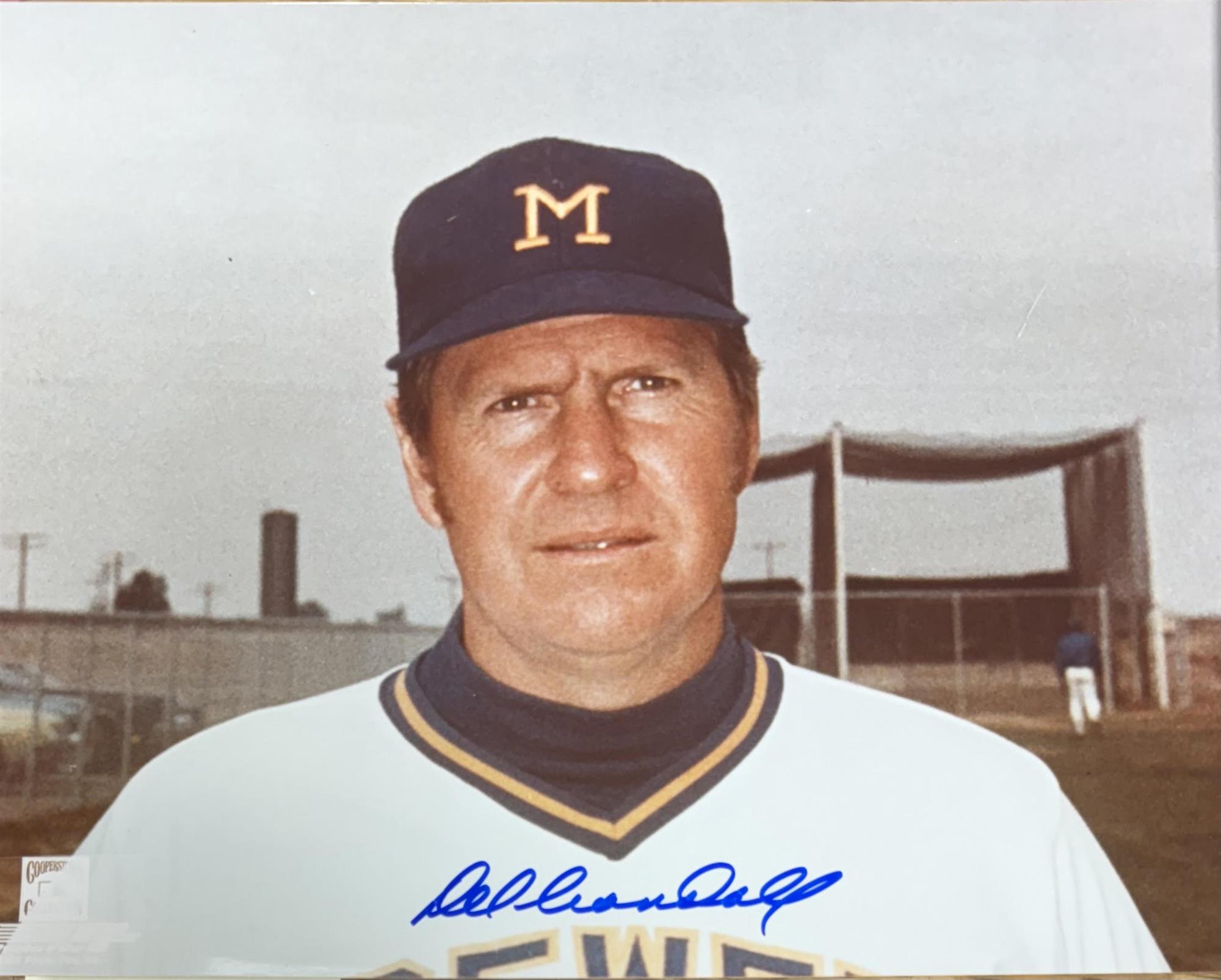 DEL CRANDALL SIGNED 8x10 MILW BREWERS PHOTO #4