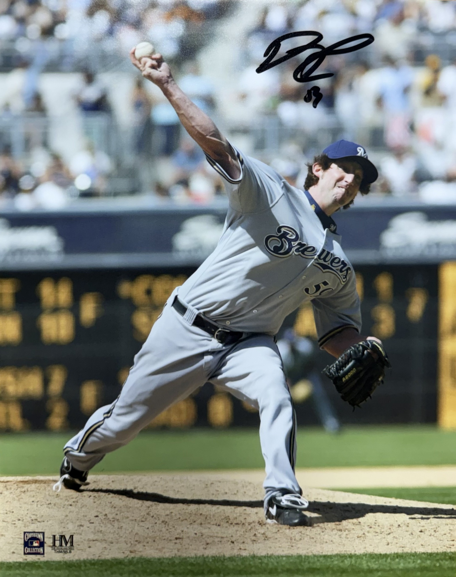 DERRICK TURNBOW SIGNED 8X10 BREWERS PHOTO #1