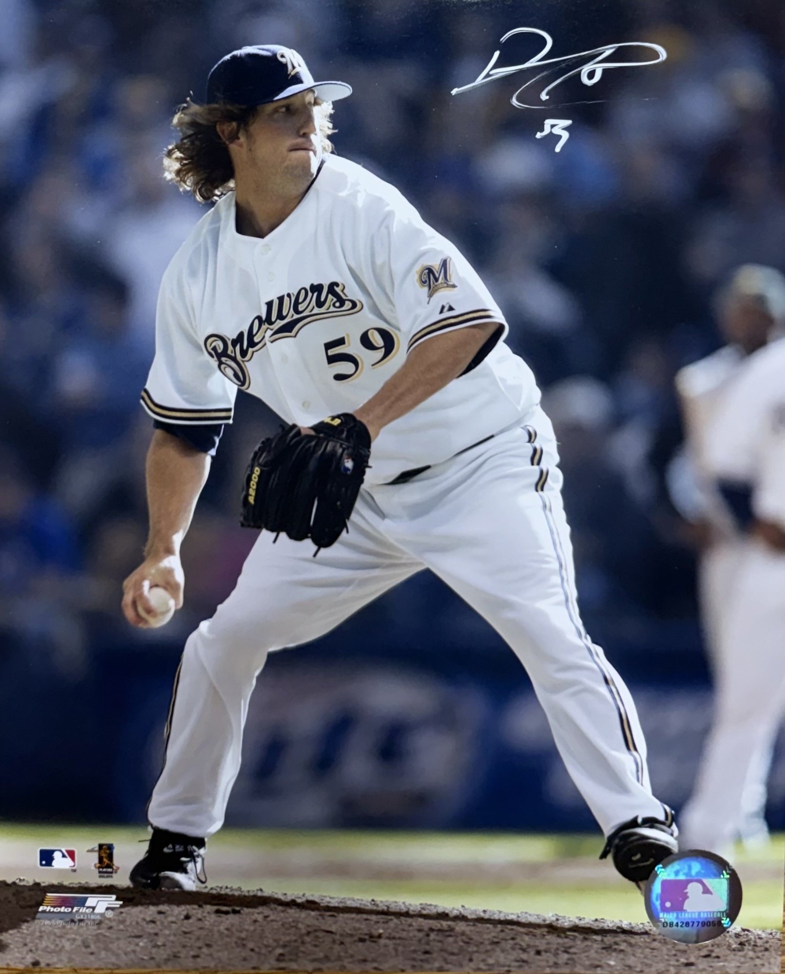 DERRICK TURNBOW SIGNED 8X10 BREWERS PHOTO #2