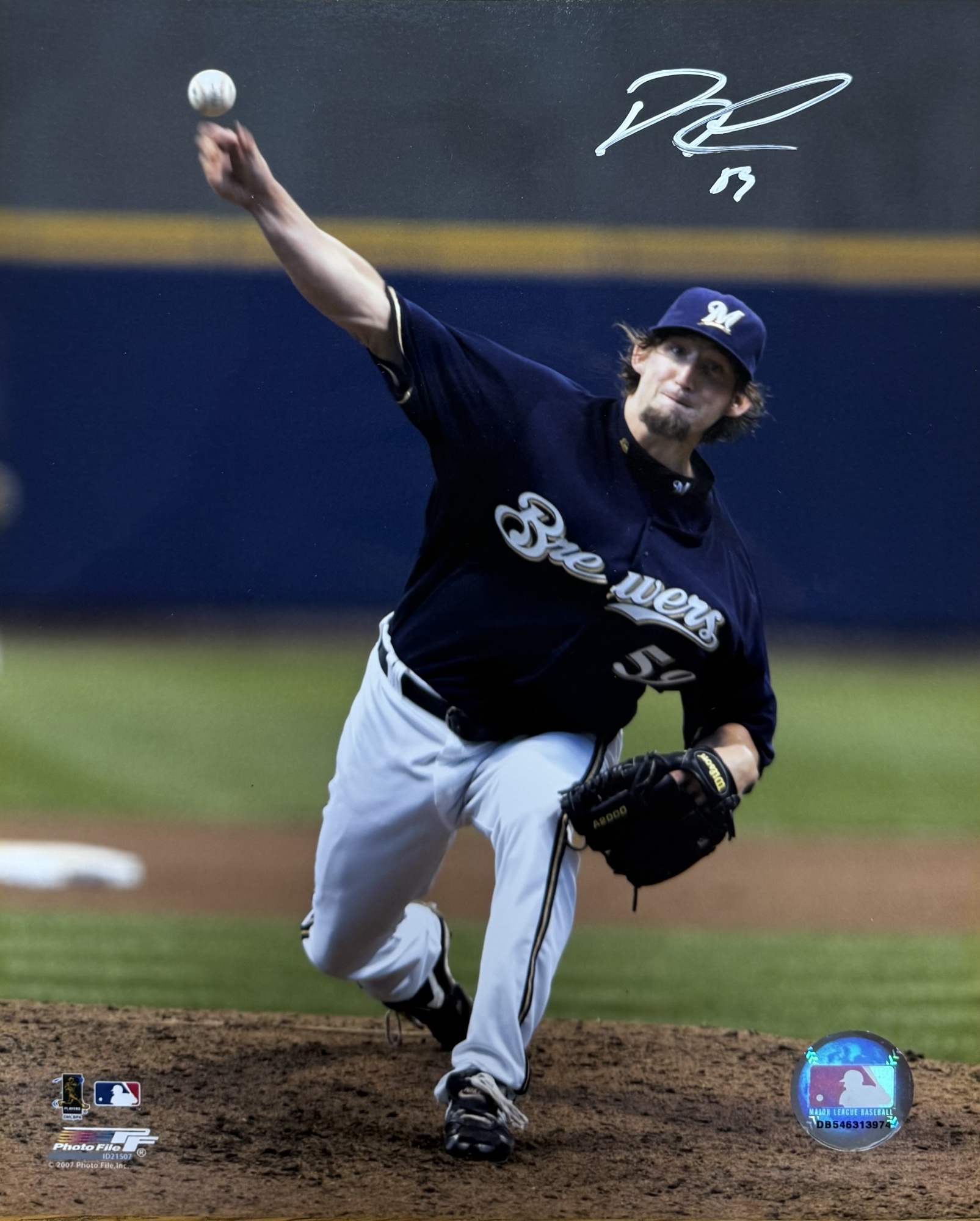DERRICK TURNBOW SIGNED 8X10 BREWERS PHOTO #3