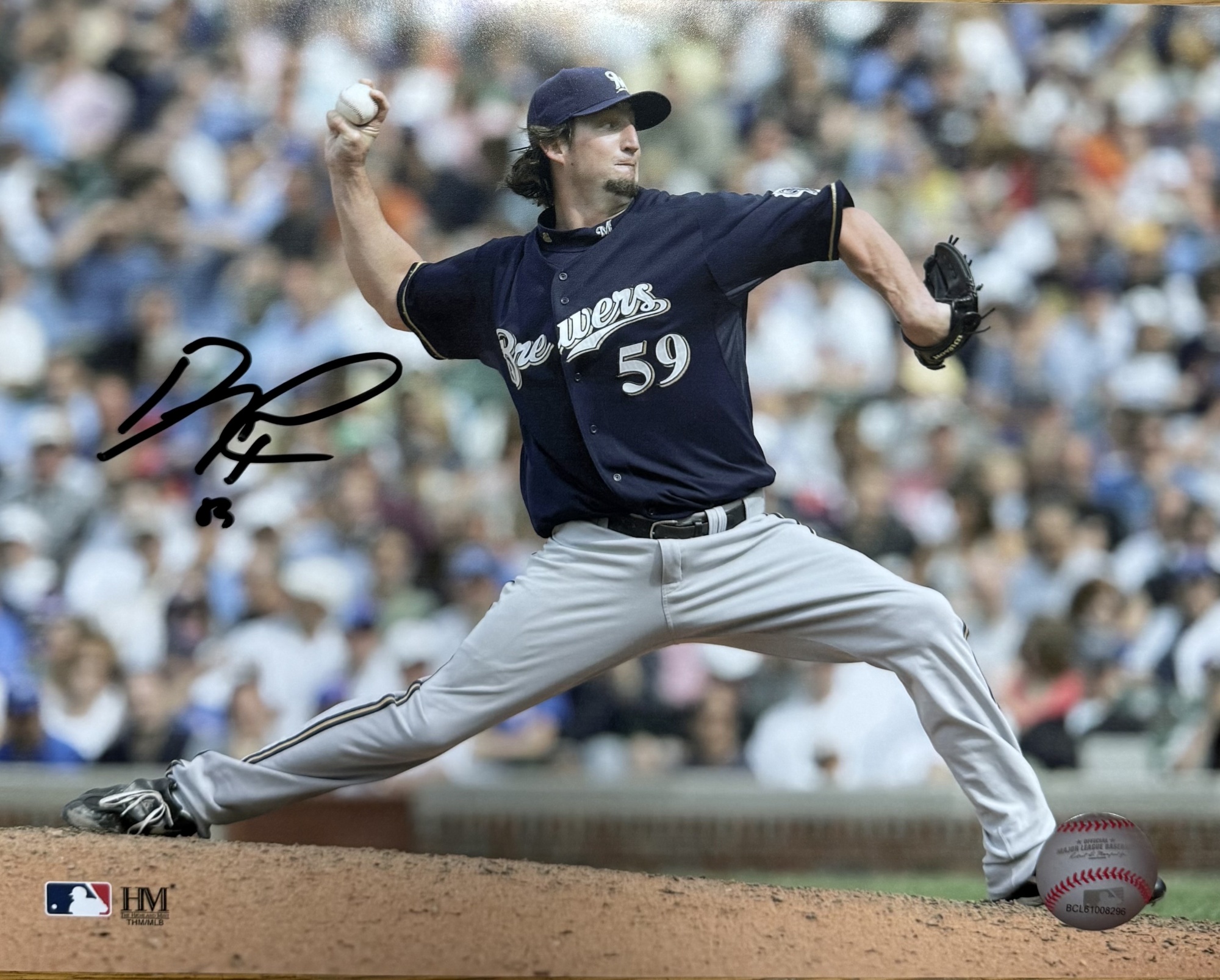 DERRICK TURNBOW SIGNED 8X10 BREWERS PHOTO #4