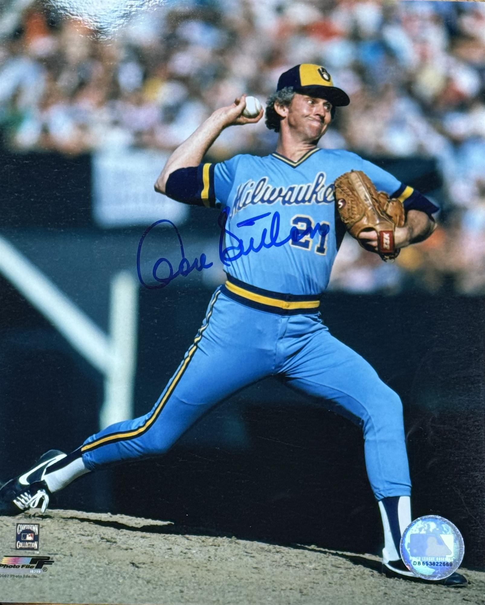 DON SUTTON SIGNED 8X10 BREWERS PHOTO #5