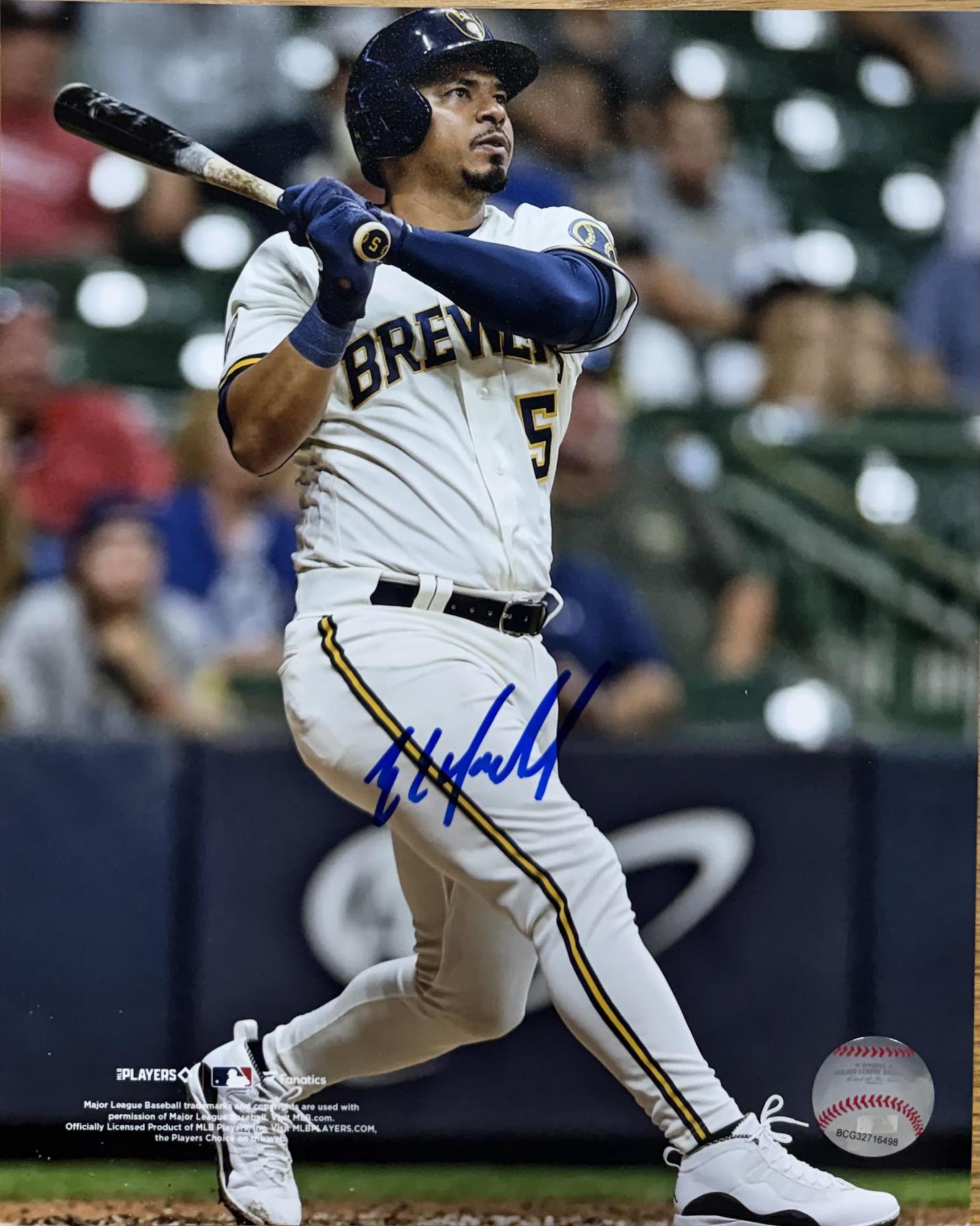 EDUARDO ESCOBAR SIGNED 8X10 BREWERS PHOTO #2