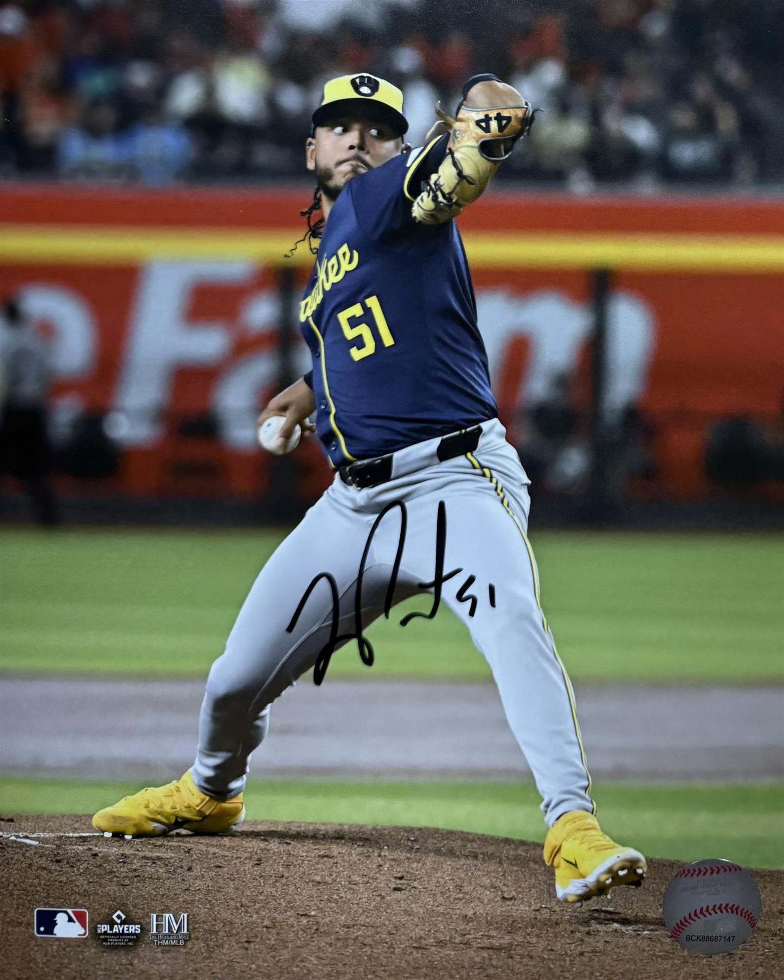 FREDDY PERALTA SIGNED 8X10 BREWERS PHOTO #18