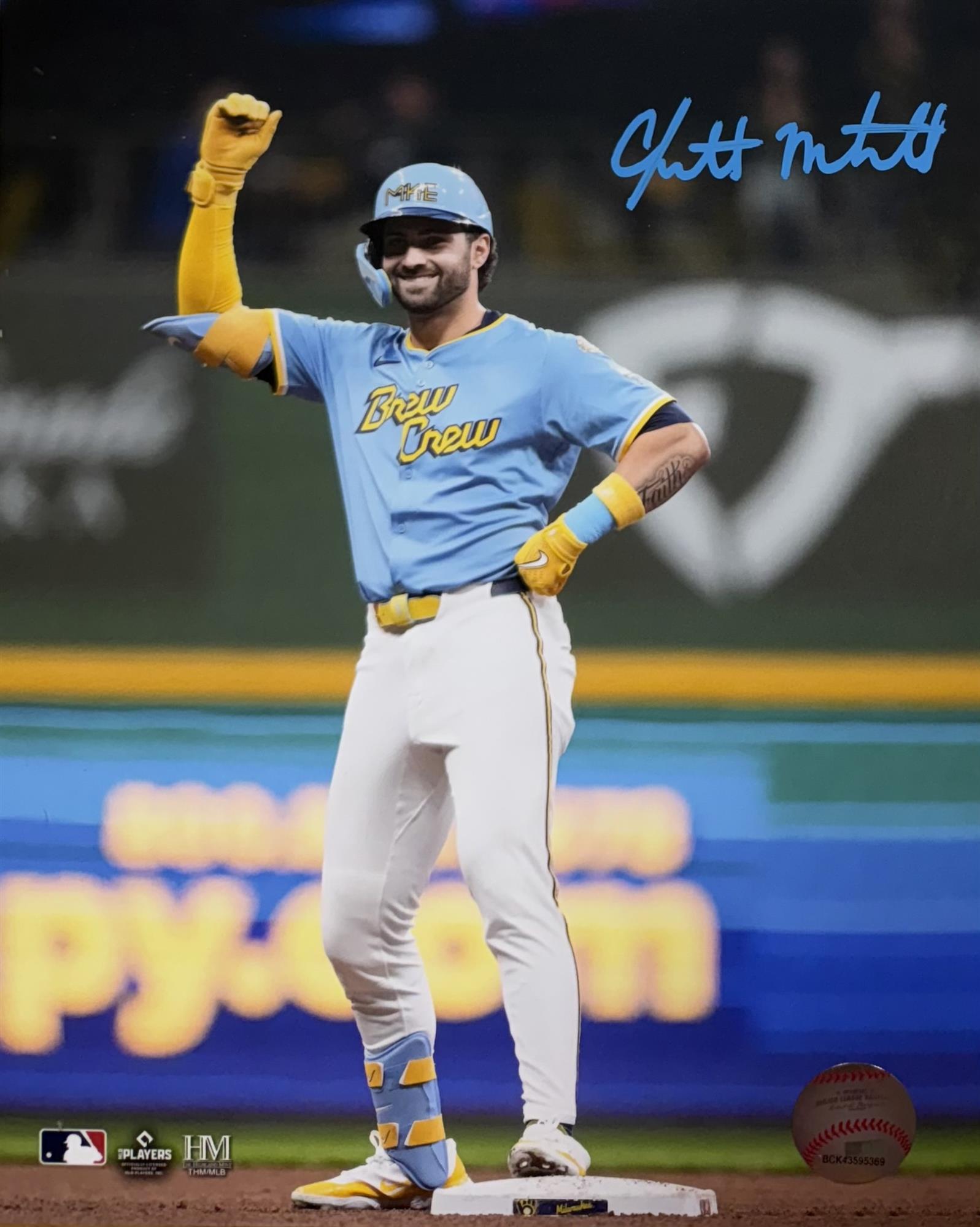 GARRETT MITCHELL SIGNED 8X10 BREWERS PHOTO #1