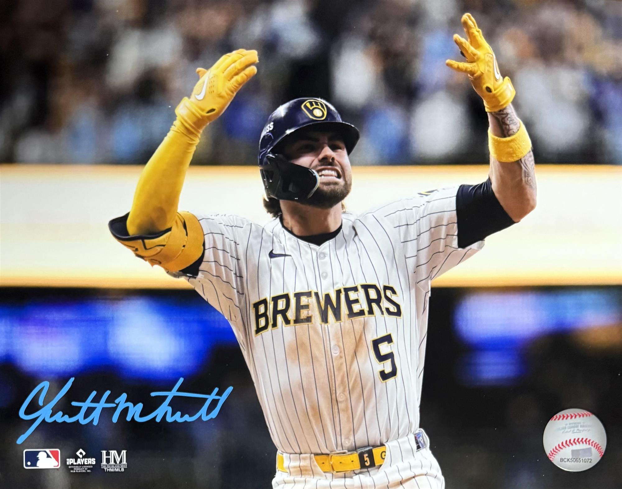 GARRETT MITCHELL SIGNED 8X10 BREWERS PHOTO #10