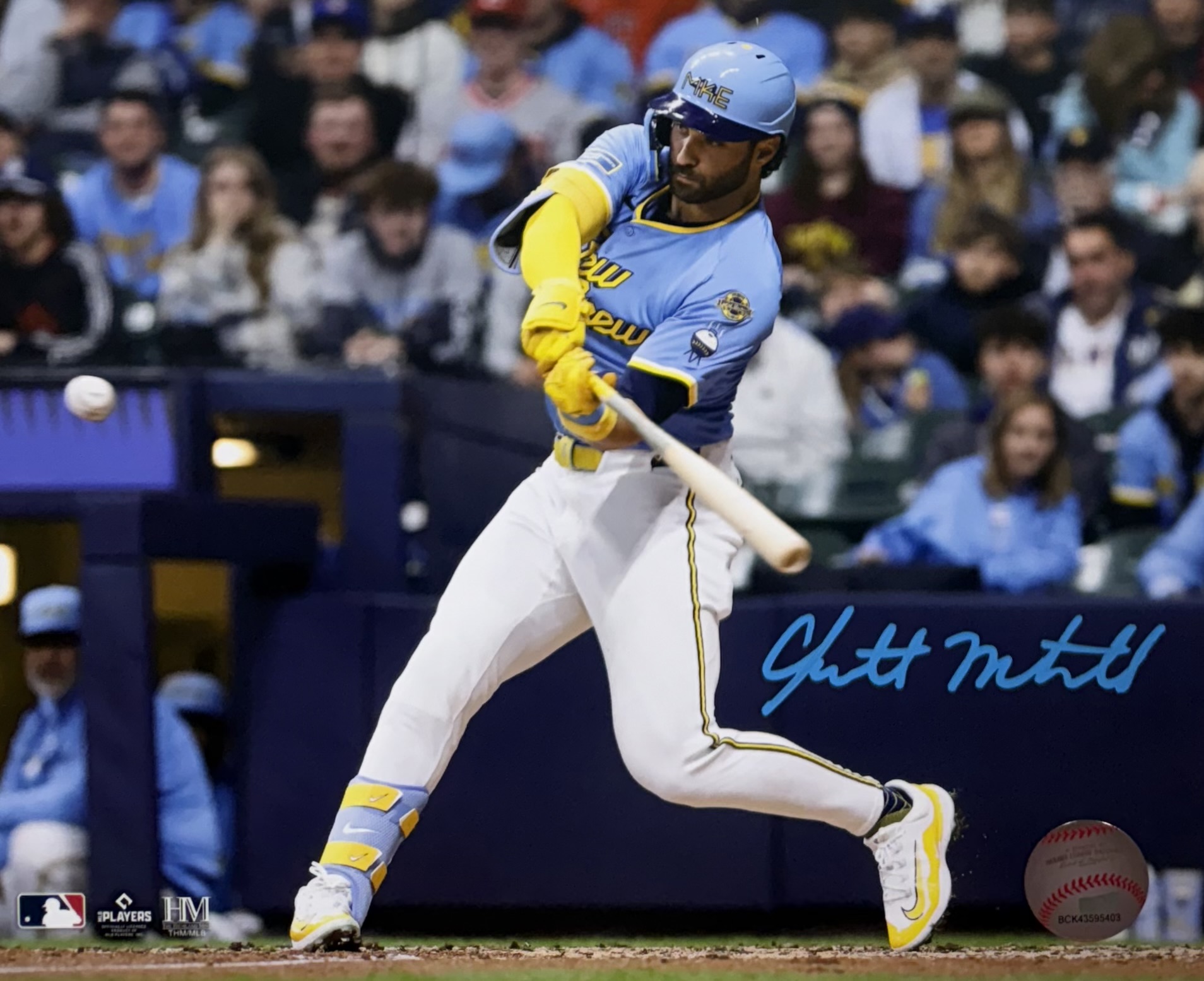GARRETT MITCHELL SIGNED 8X10 BREWERS PHOTO #15