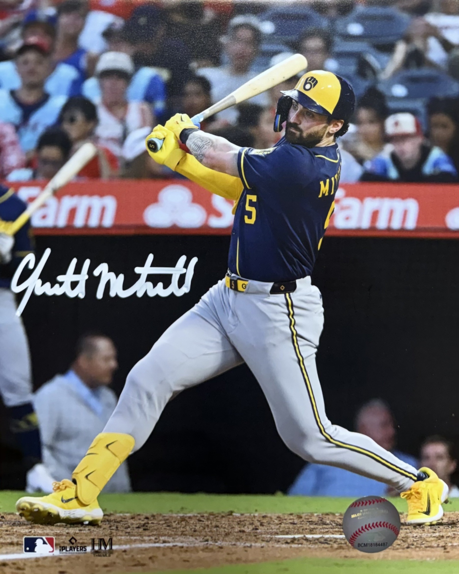GARRETT MITCHELL SIGNED 8X10 BREWERS PHOTO #17