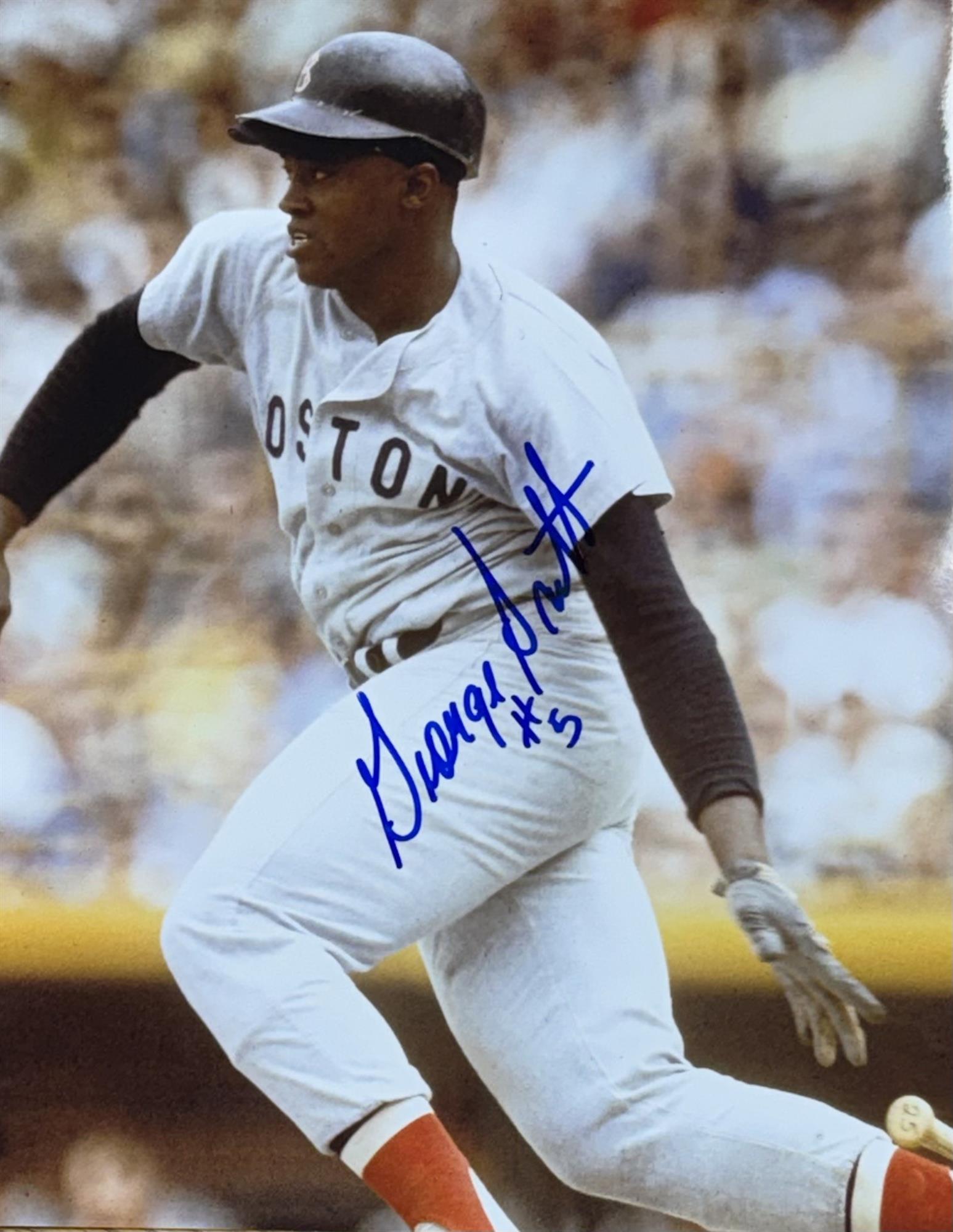 GEORGE SCOTT SIGNED 8X10 RED SOX PHOTO #1