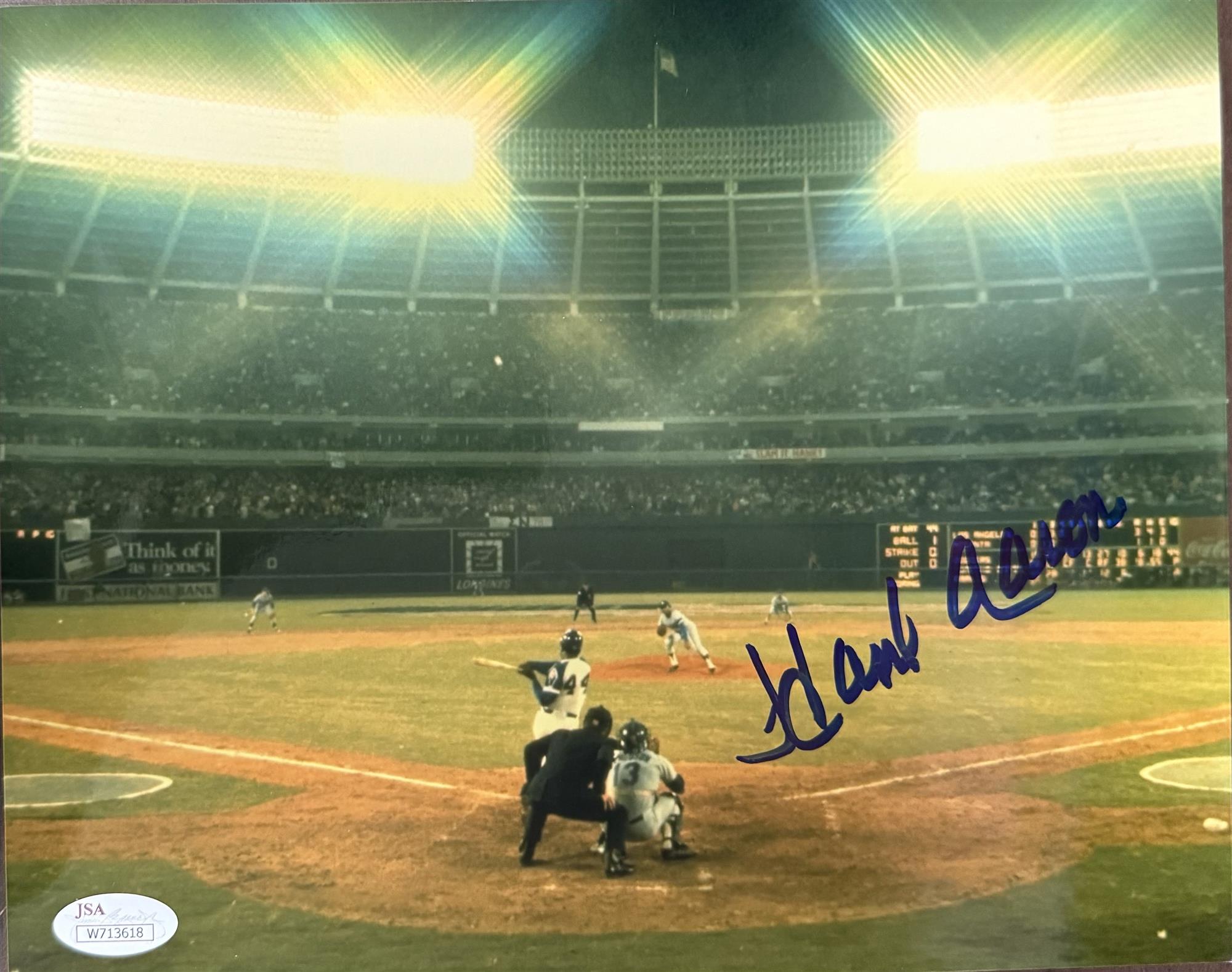 HENRY HANK AARON SIGNED 8X10 ATLANTA BRAVES PHOTO #6 - JSA