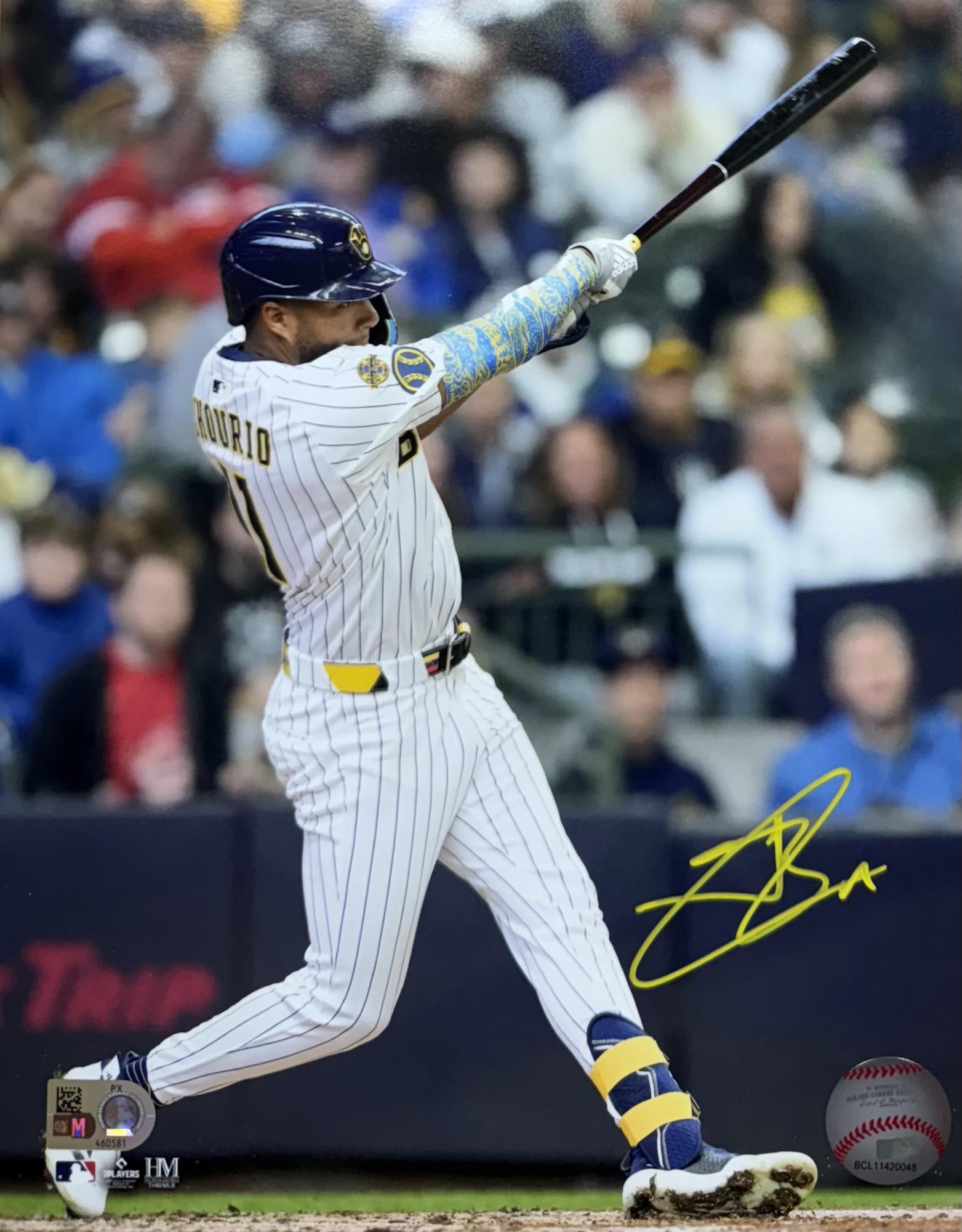 JACKSON CHOURIO SIGNED BREWERS 8X10 PHOTO #4 - MLB