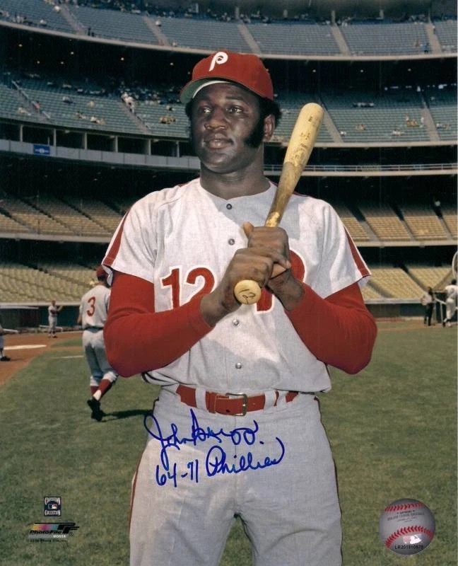 JOHNNY BRIGGS SIGNED 8X10 PHILLIES PHOTO #1