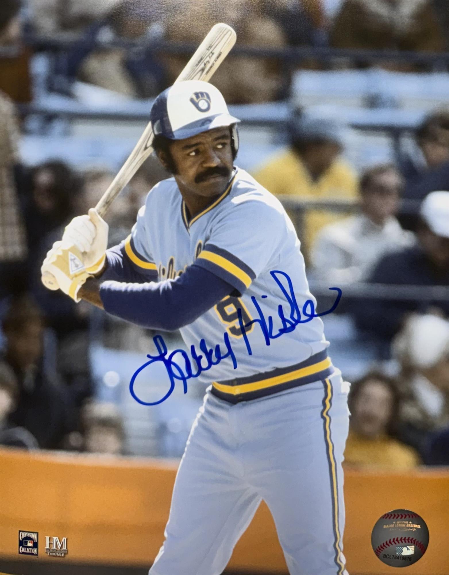 LARRY HISLE SIGNED 8X10 BREWERS PHOTO #7