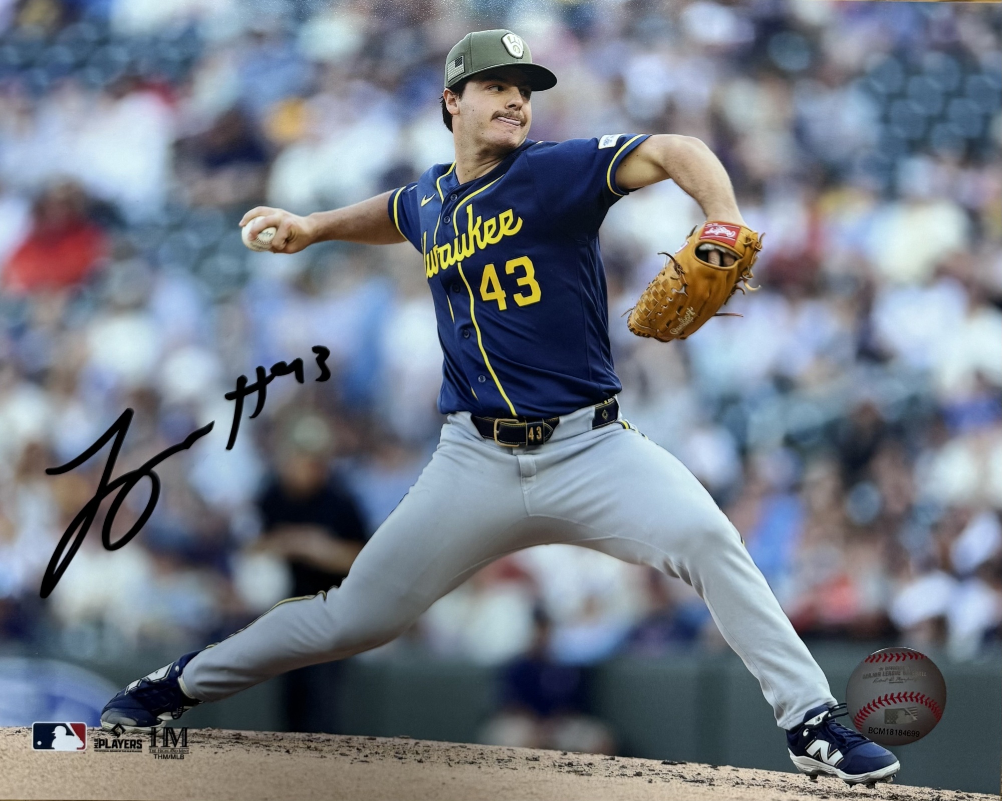LOGAN HENDERSON SIGNED 8X10 BREWERS PHOTO #3