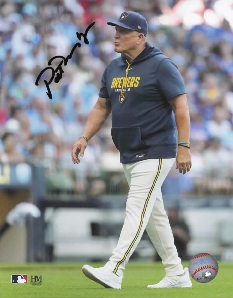 PAT MURPHY SIGNED BREWERS 8X10 PHOTO #6