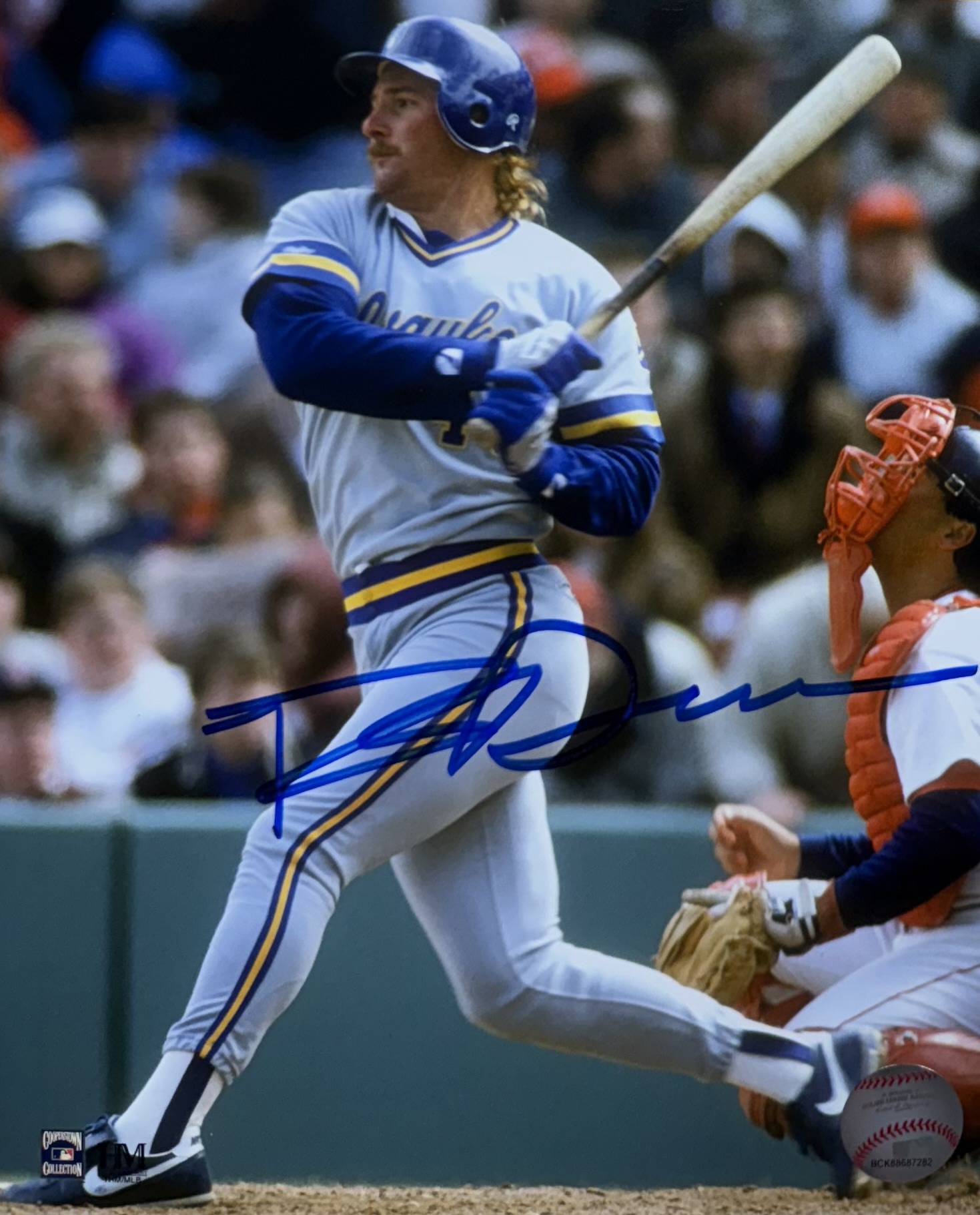 ROB DEER SIGNED 8X10 BREWERS PHOTO #11