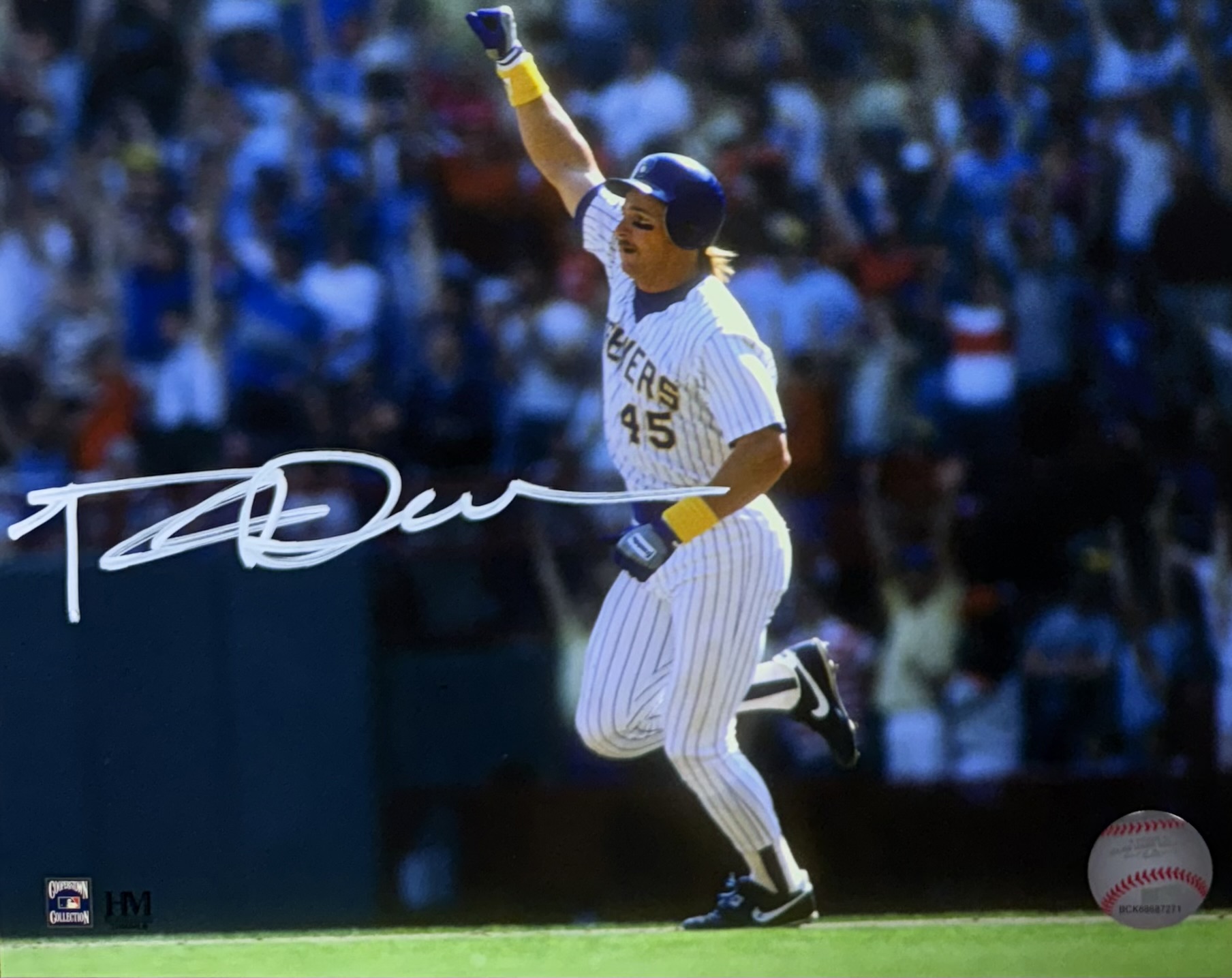 ROB DEER SIGNED 8X10 BREWERS PHOTO #6