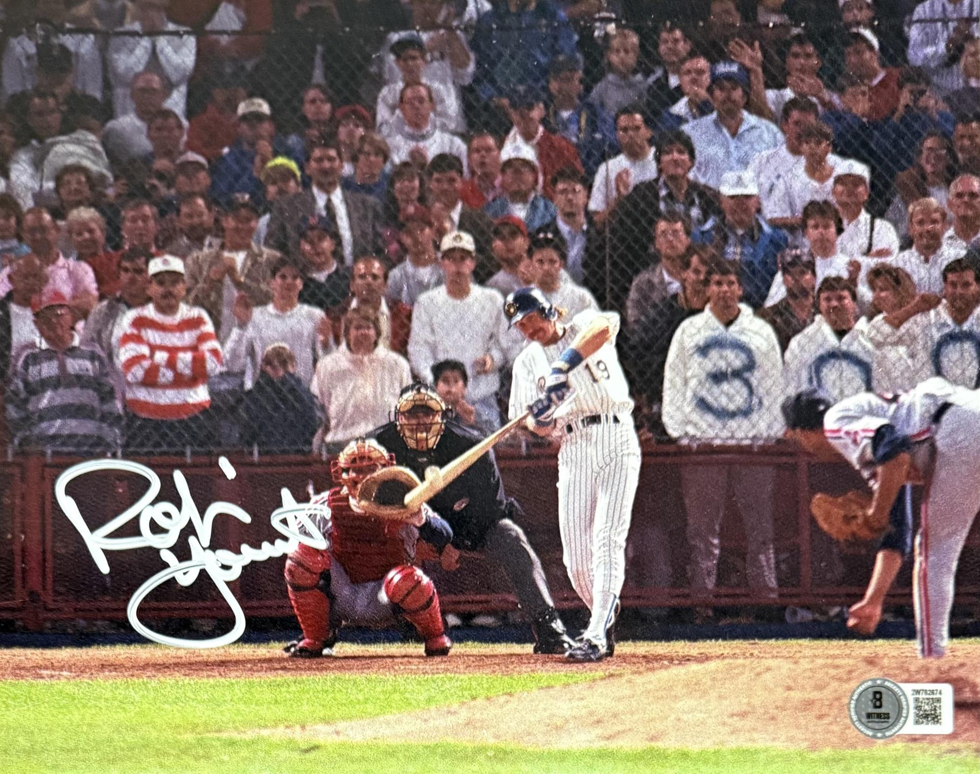 ROBIN YOUNT SIGNED BREWERS 8X10 PHOTO #1 - BAS