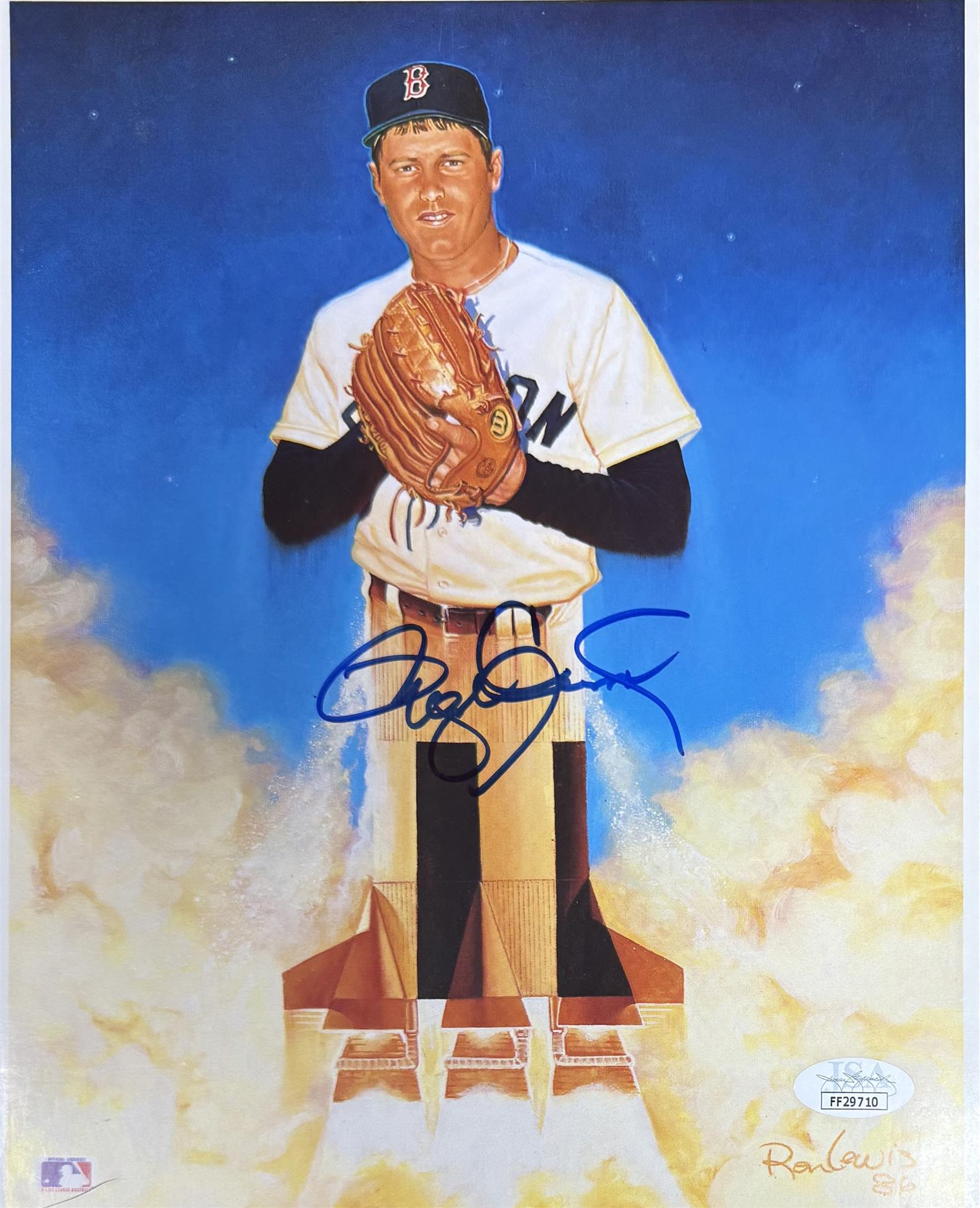 ROGER CLEMENS SIGNED 8X10 RED SOX PHOTO - JSA