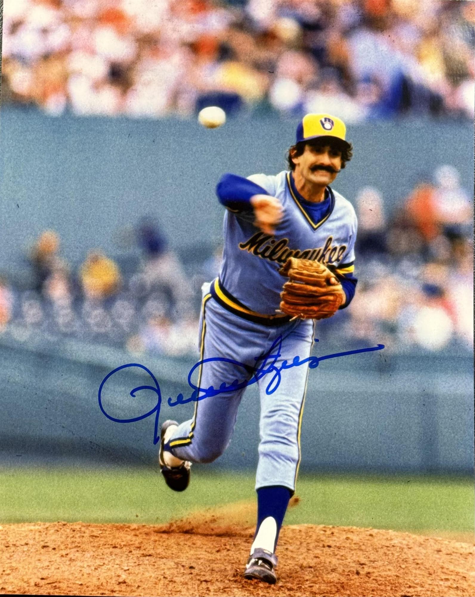 ROLLIE FINGERS SIGNED 8X10 BREWERS PHOTO #6