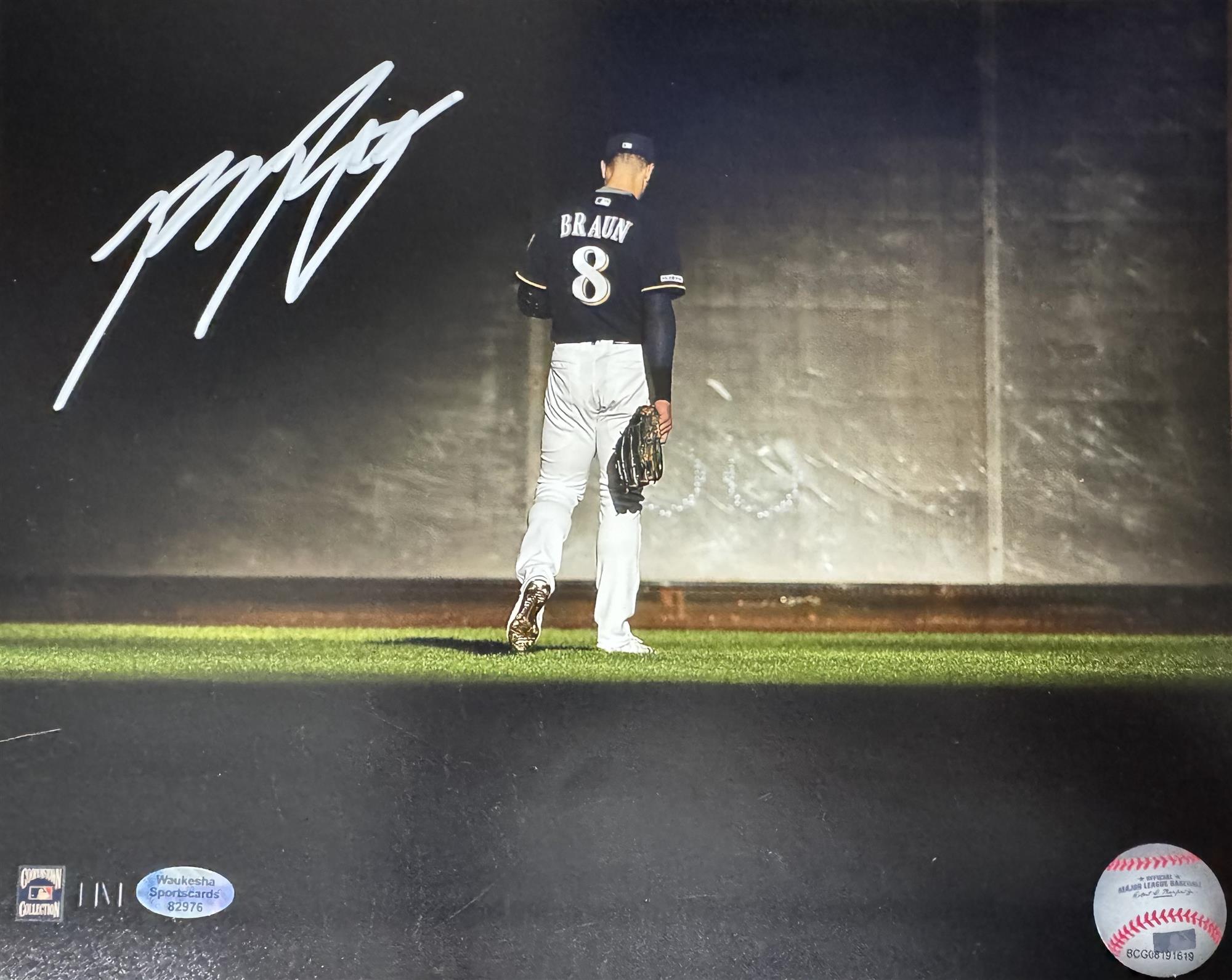 RYAN BRAUN SIGNED 8X10 BREWERS PHOTO #13