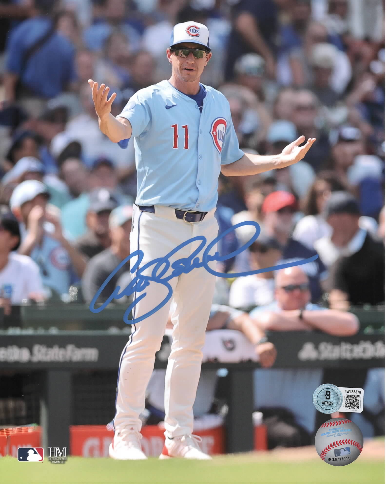 CRAIG COUNSELL SIGNED 8X10 CHICAGO CUBS PHOTO #3