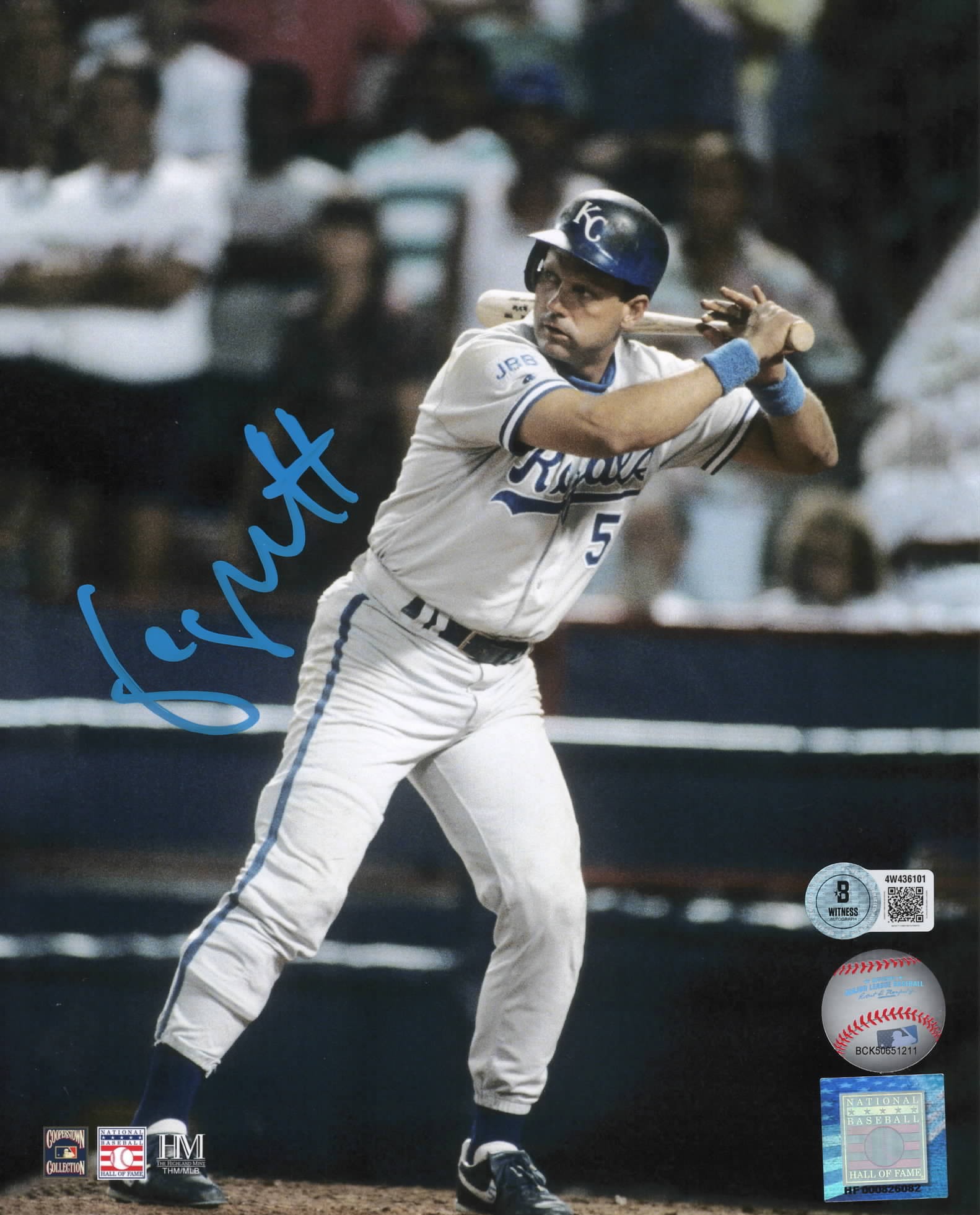 GEORGE BRETT SIGNED ROYALS 8X10 PHOTO #9 - BAS