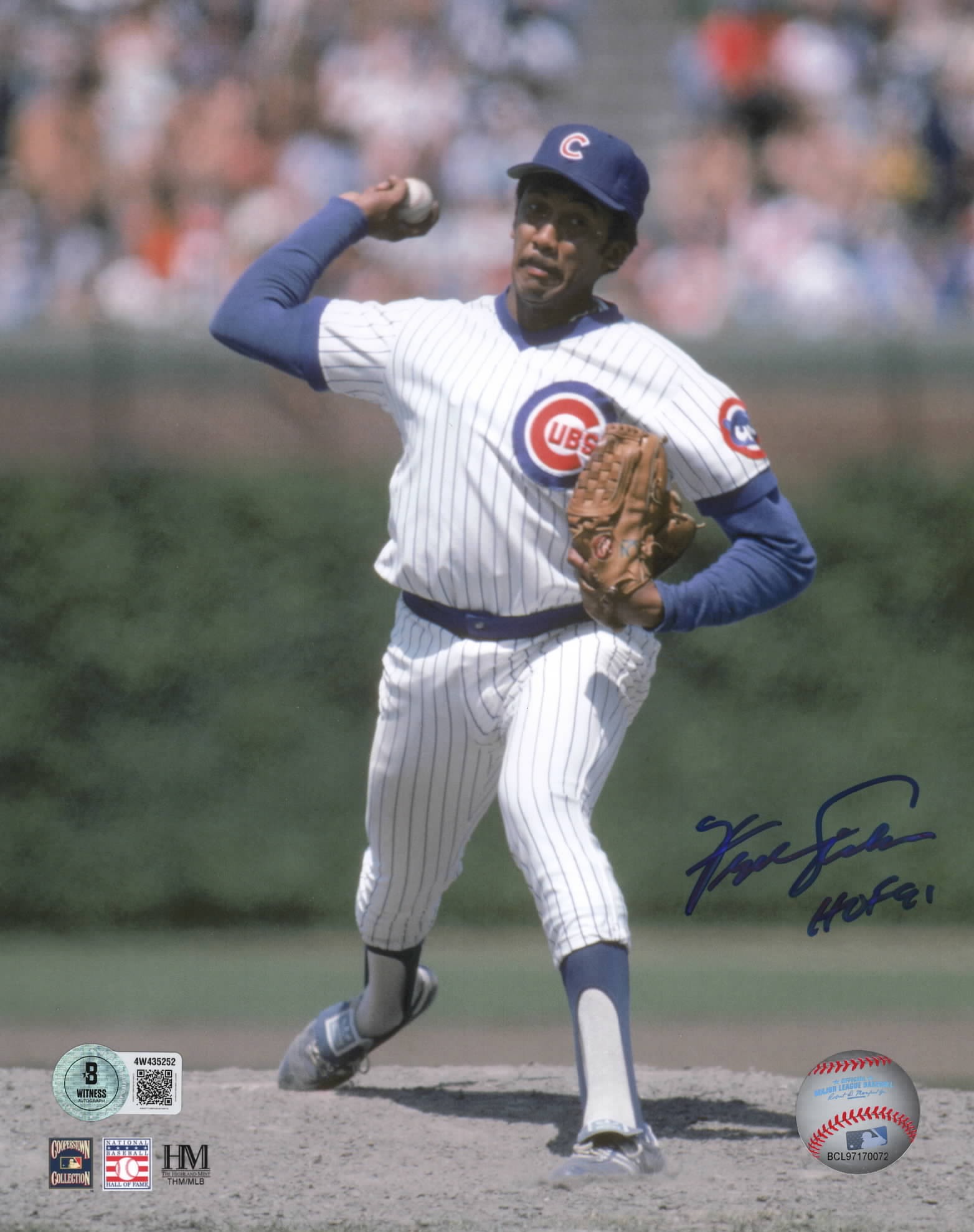 FERGIE JENKINS SIGNED 8X10 CHICAGO CUBS PHOTO #1 - BAS