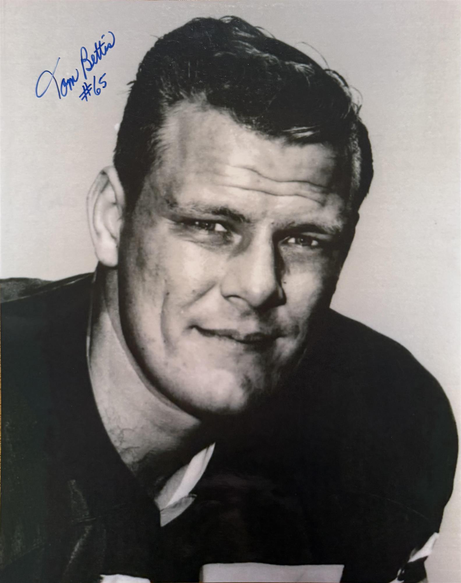 TOM BETTIS (d) SIGNED 8X10 PACKERS PHOTO #1