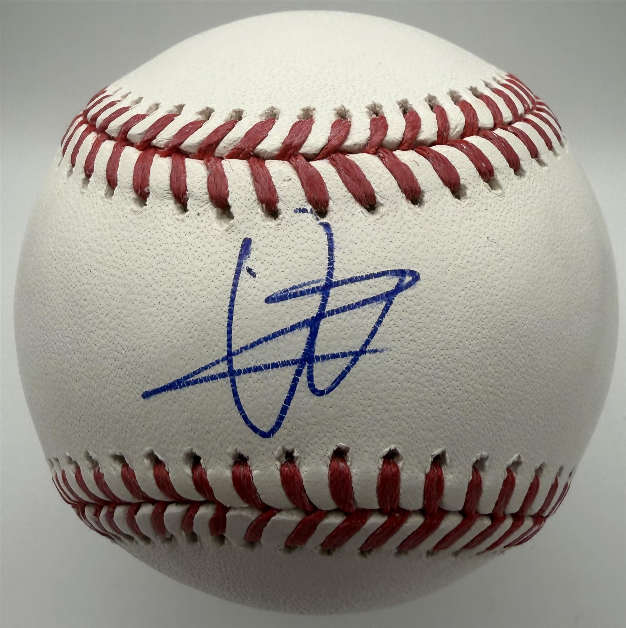 ABNER URIBE SIGNED OFFICIAL MLB BASEBALL - BREWERS - BAS