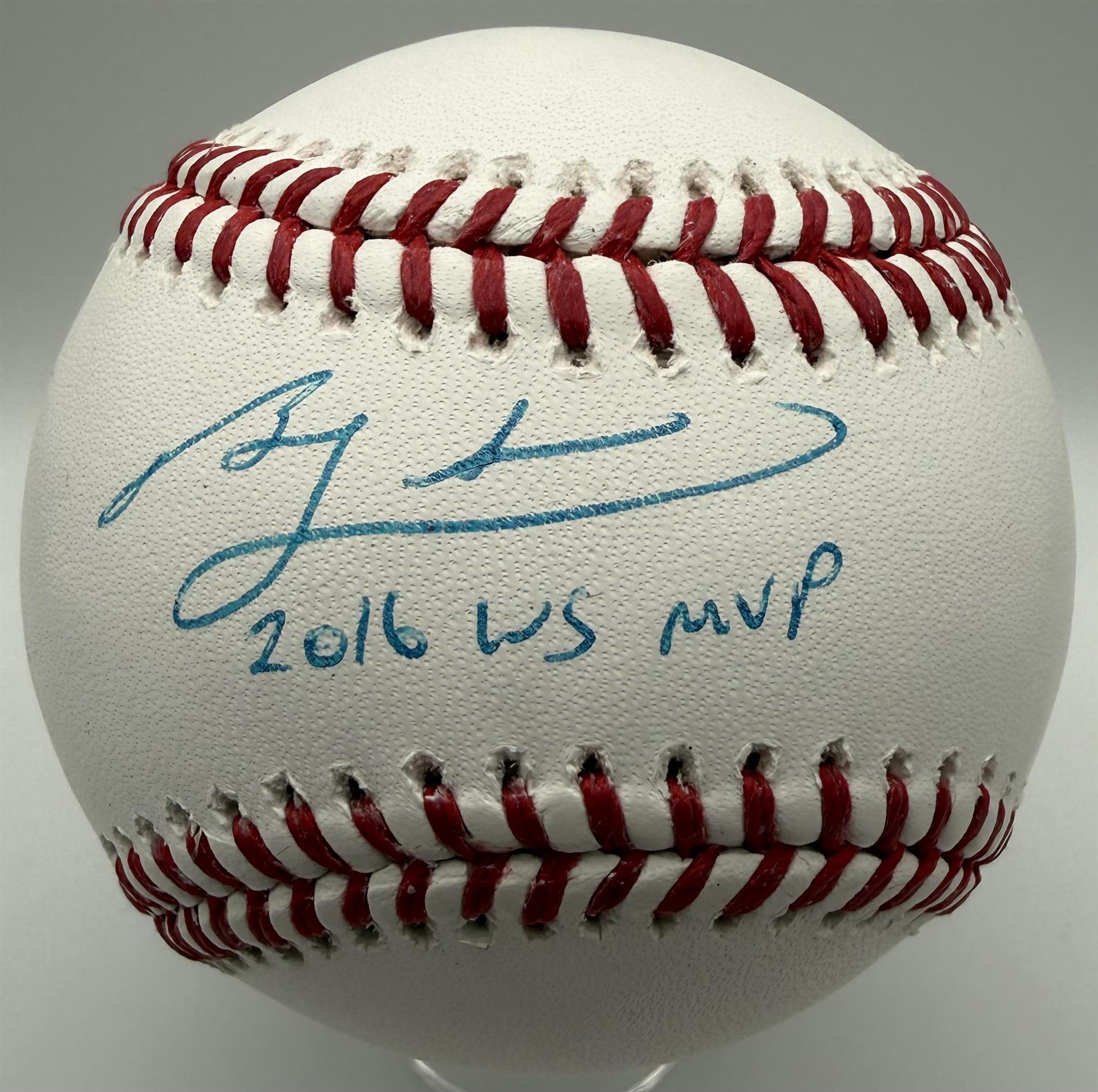 BEN ZOBRIST SIGNED OFFICIAL MLB BASEBALL W/ 2016 WS MVP - CUBS - JSA