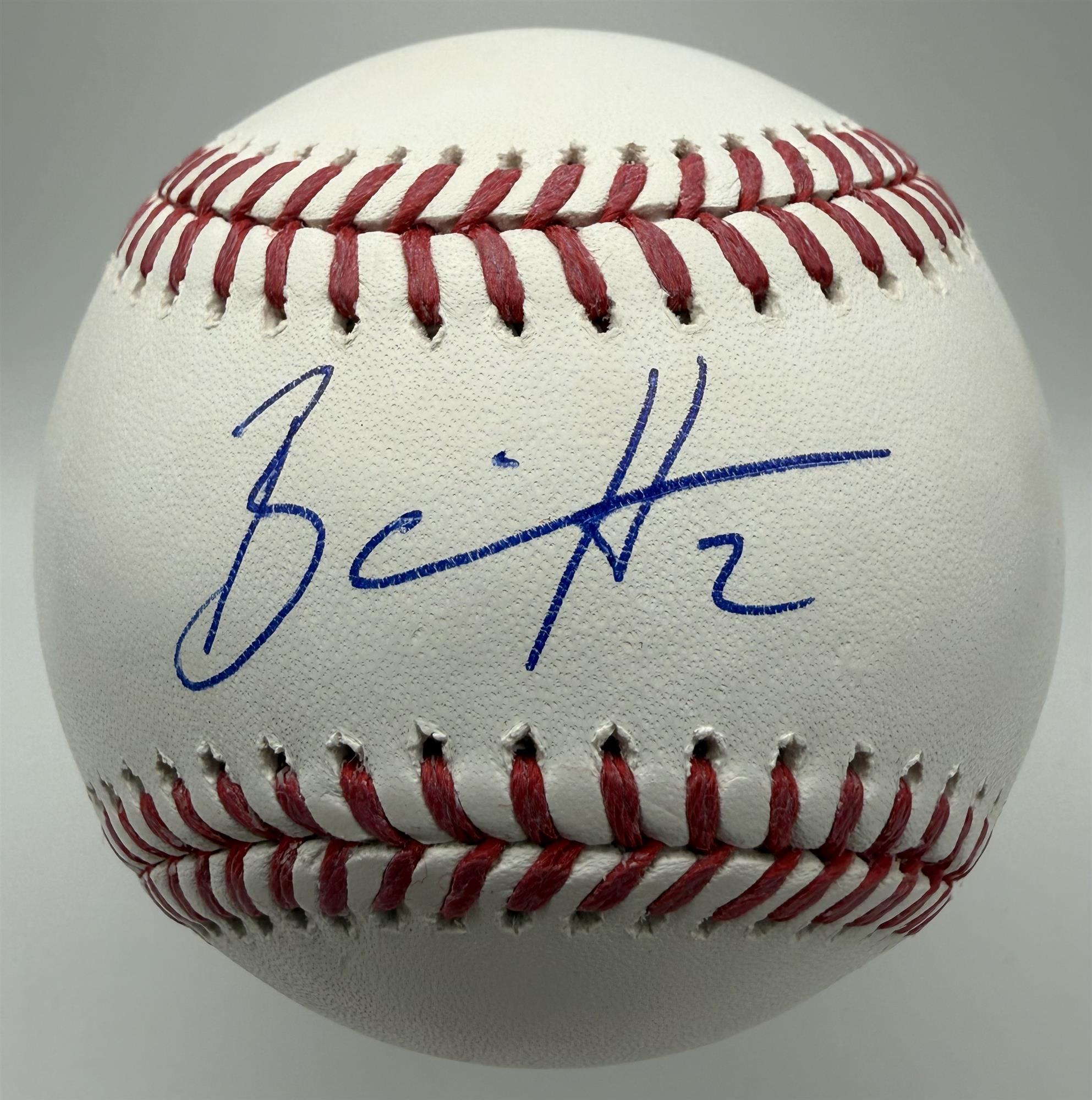 BILL HALL SIGNED OFFICIAL MLB BASEBALL - BAS