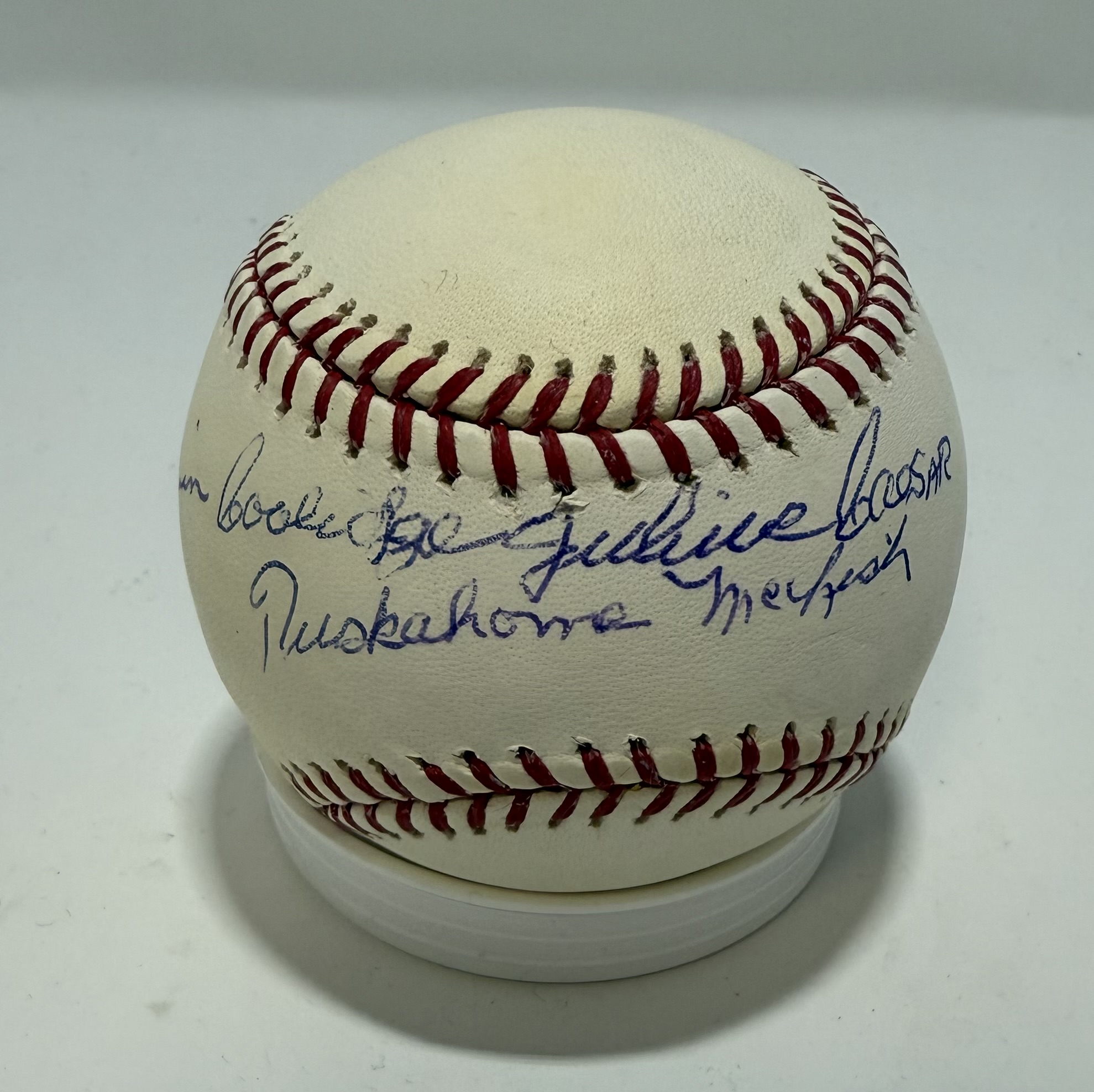 CAL McLISH (d) SIGNED OFFICIAL MLB BASEBALL W/ FULL NAME