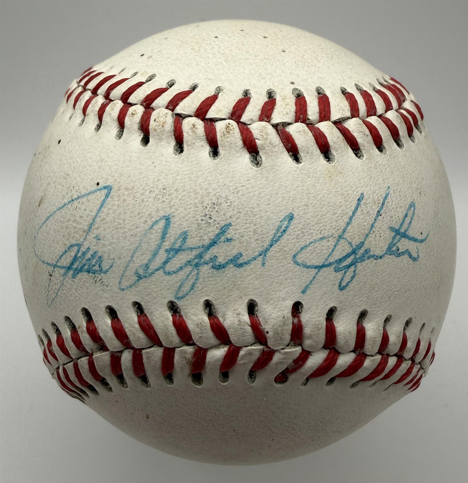 JIM "CATFISH" HUNTER SIGNED OFFICIAL LEAGUE BASEBALL - JSA