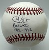 CHRIS BOSIO SIGNED OFFICIAL MLB BASEBALL W/ "BREWERS 1986-1992"