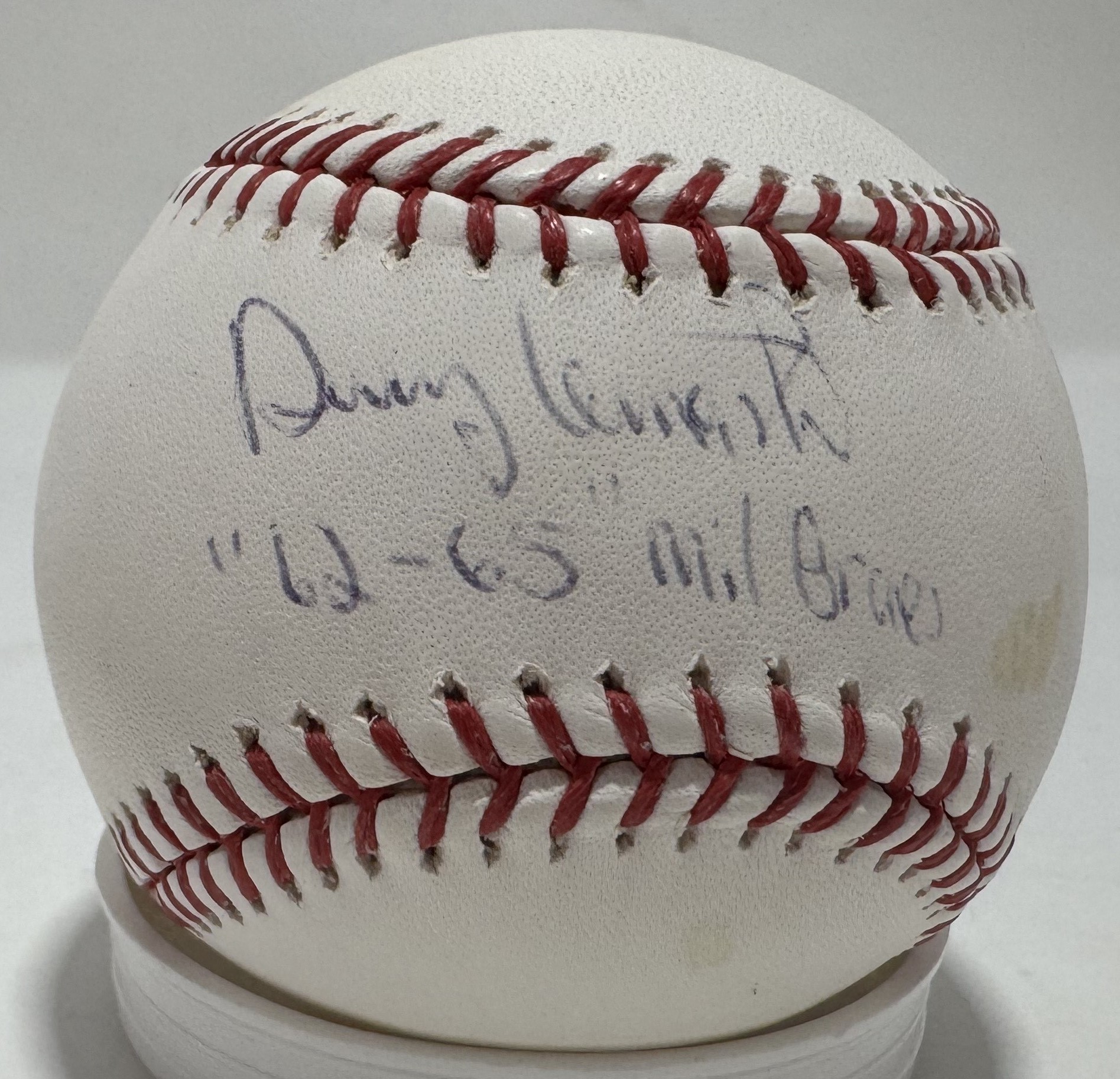 DENNY LEMASTER SIGNED OFFICIAL MAJOR LEAGUE BASEBALL - MILWAUKEE BRAVES
