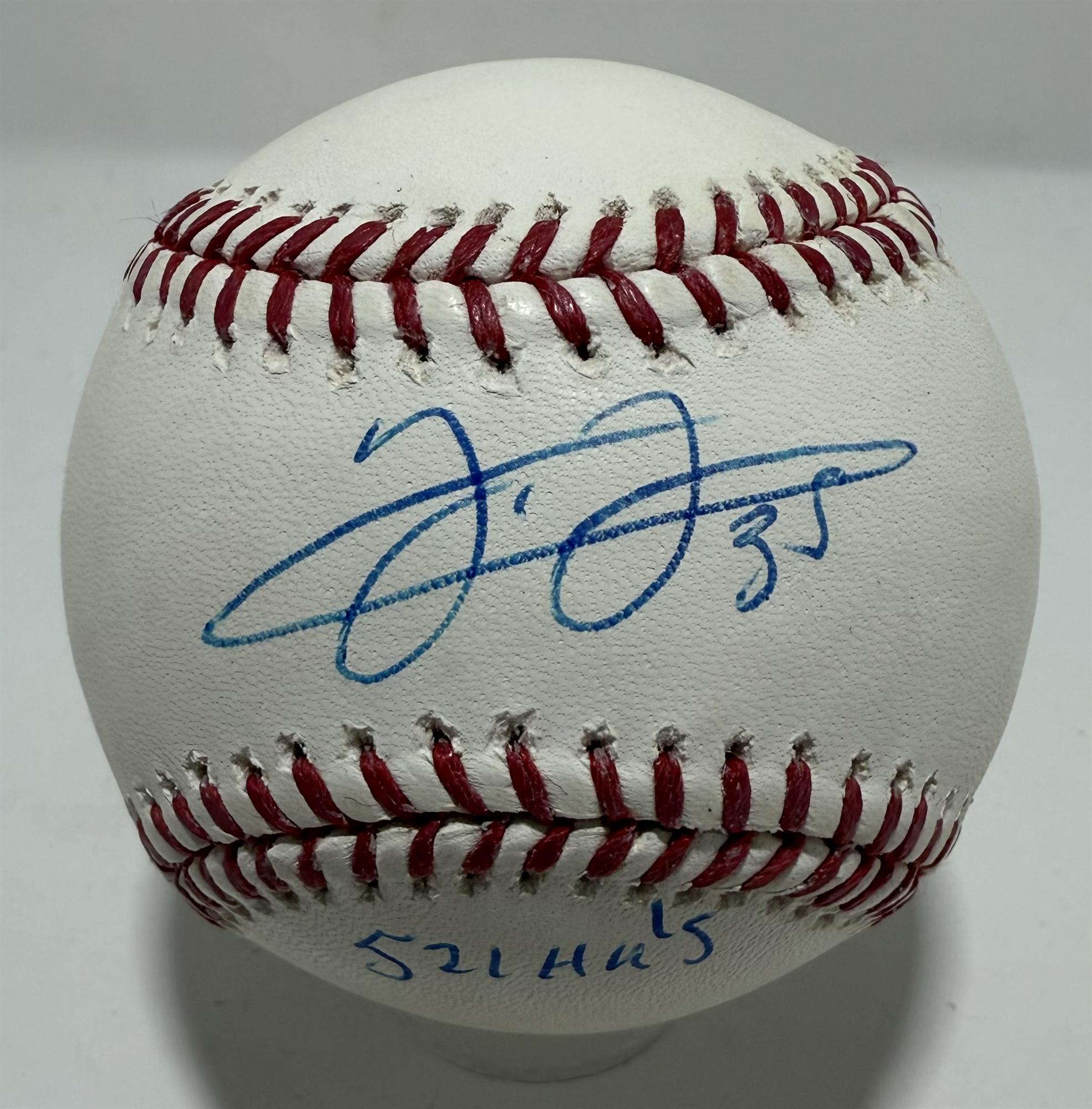 FRANK THOMAS SIGNED OFFICIAL MLB BASEBALL W/ "521 HR'S" - CHICAGO WHITE SOX - JSA